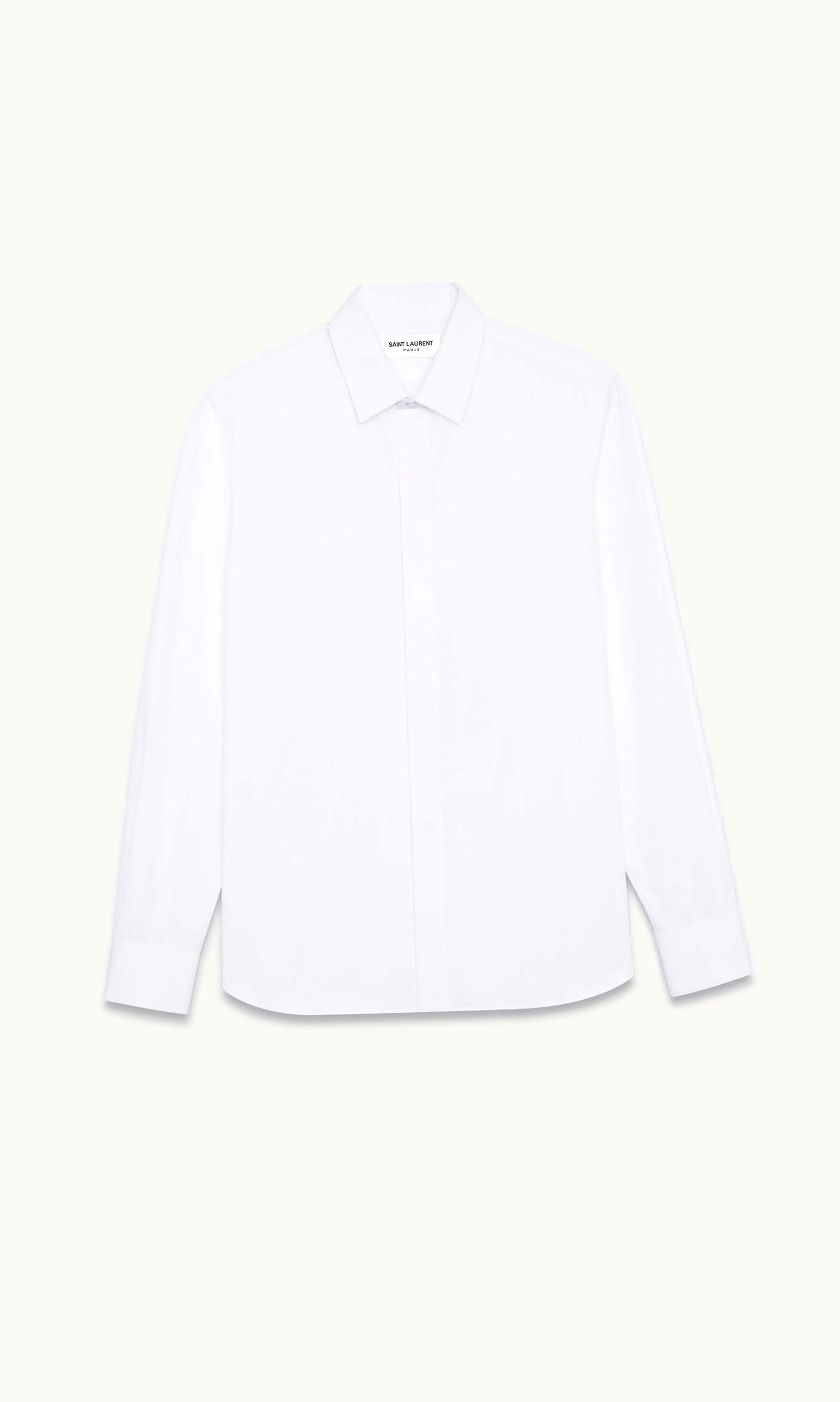 Saint Laurent Saint Laurent Slim-Fit Shirt In Cotton Poplin White