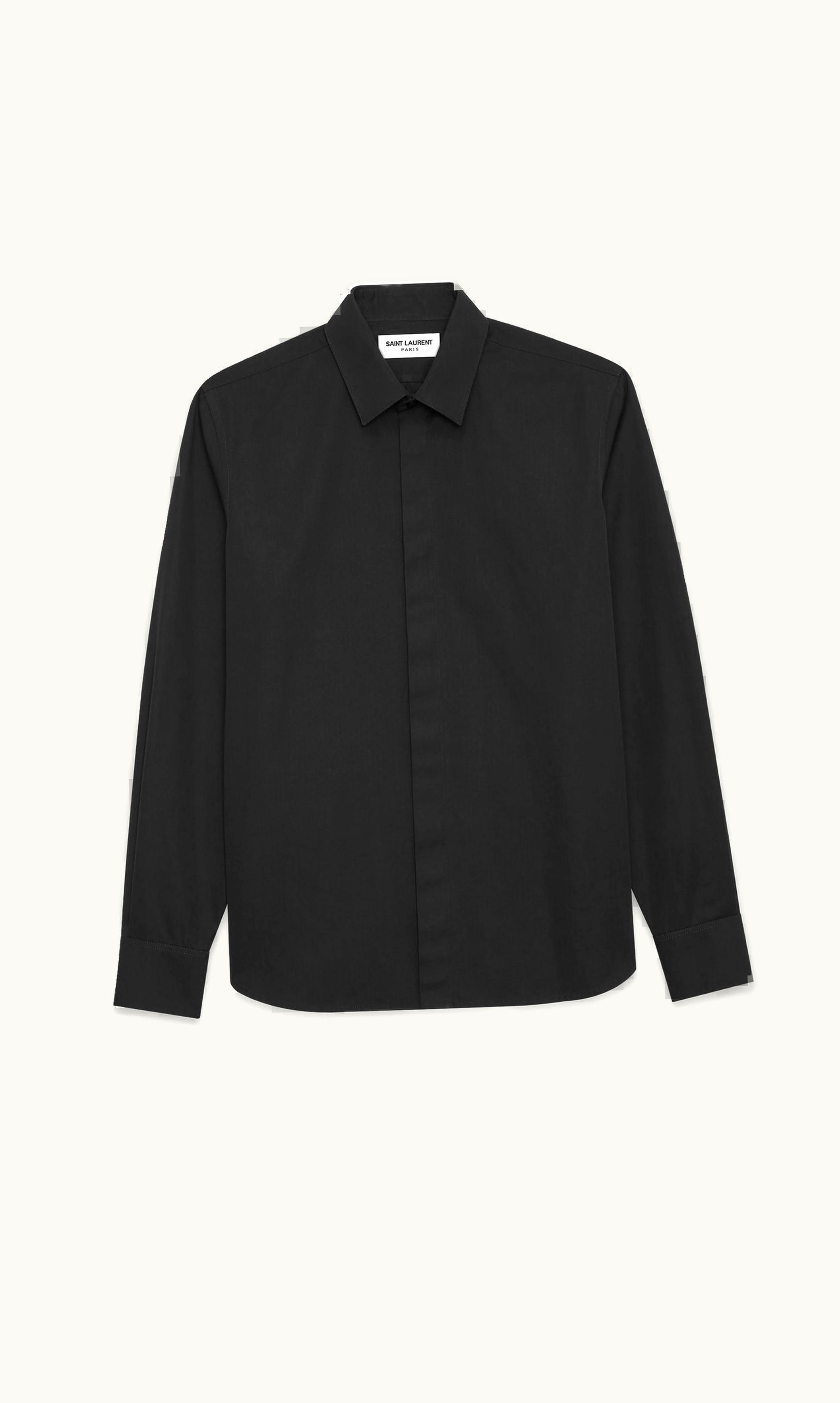 Saint Laurent Saint Laurent Slim-Fit Shirt In Cotton Poplin Black