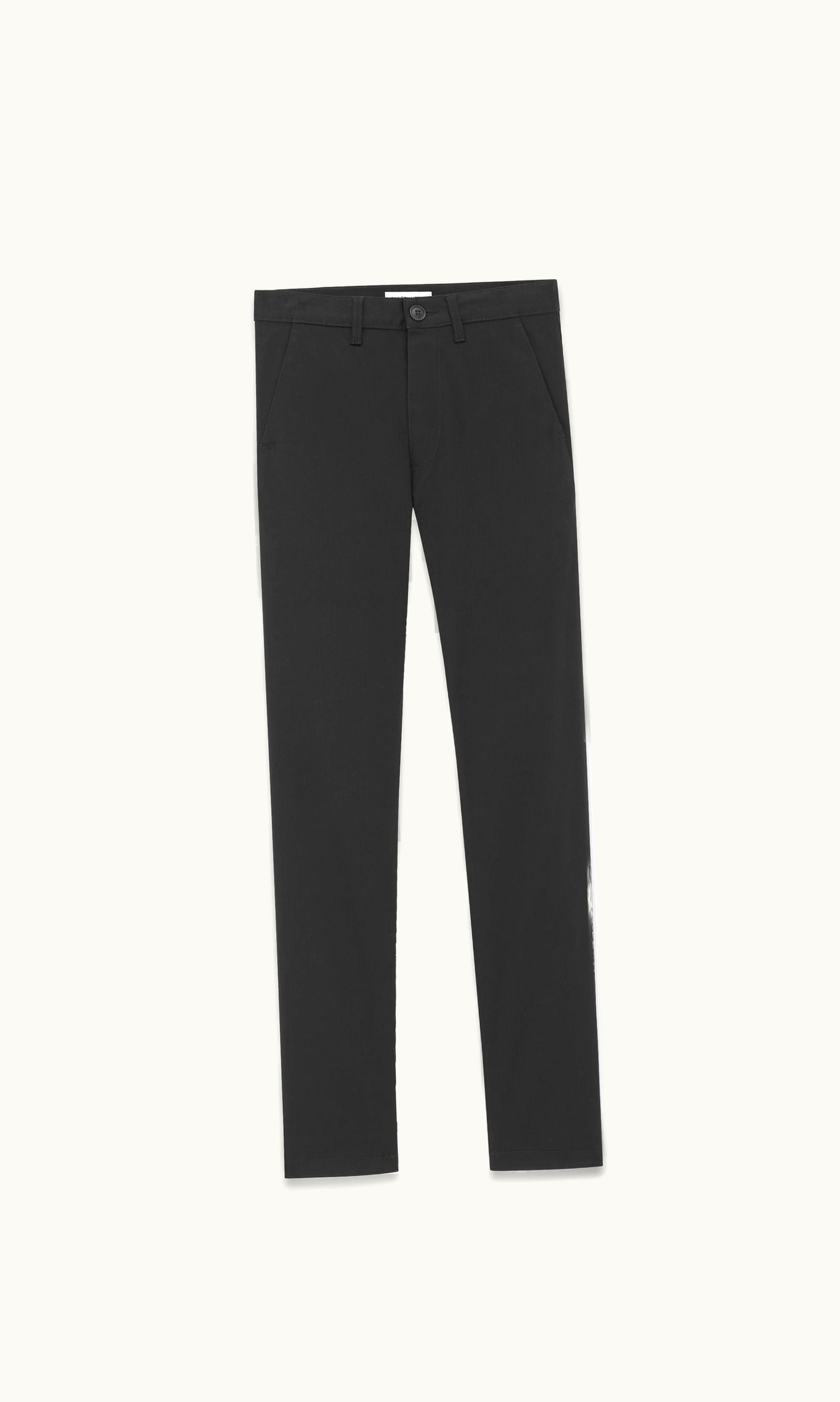 Saint Laurent Saint Laurent Chino Pants In Stretch Gabardine Black