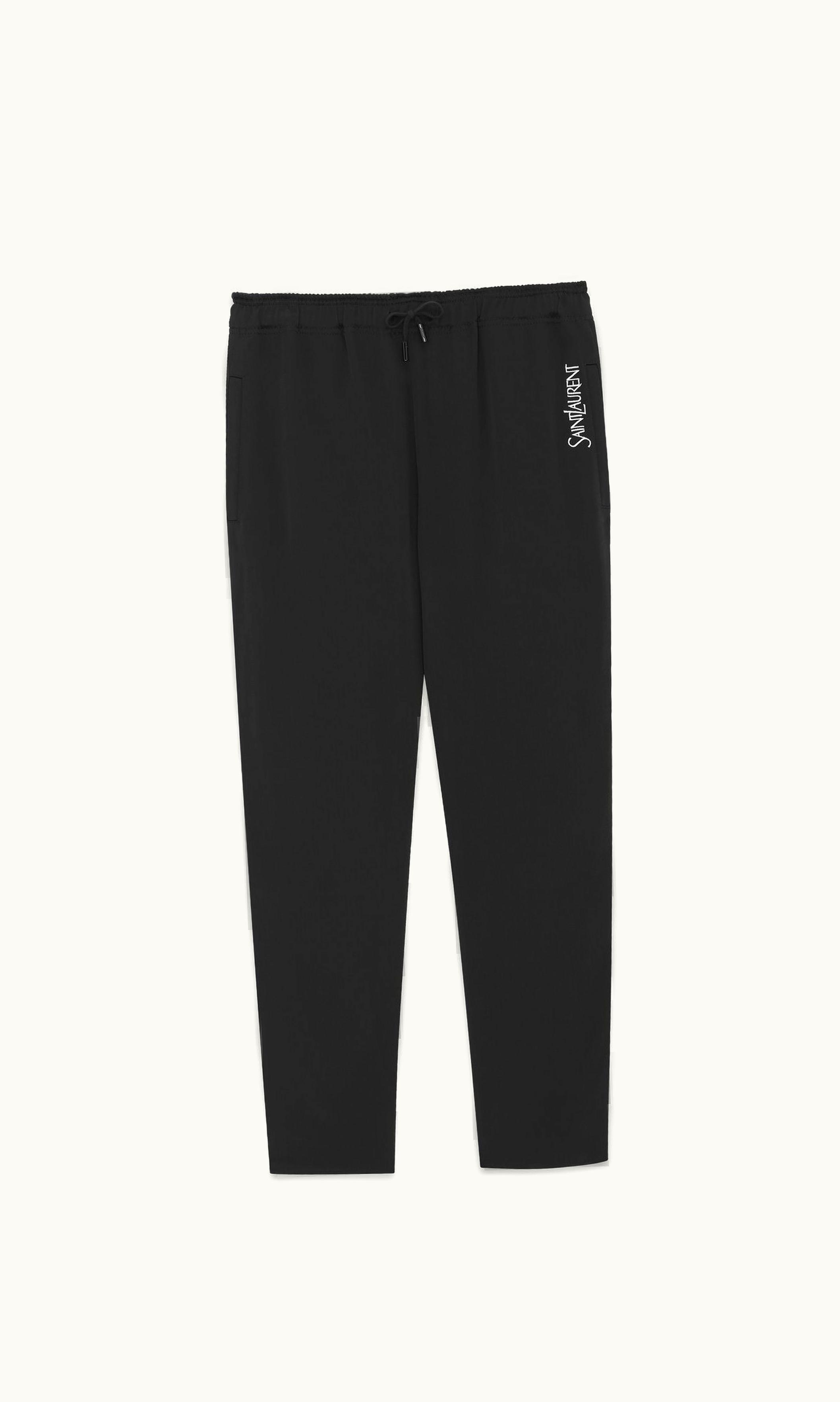 Saint Laurent Saint Laurent Sweatpants In Crepe Satin Black BLACK