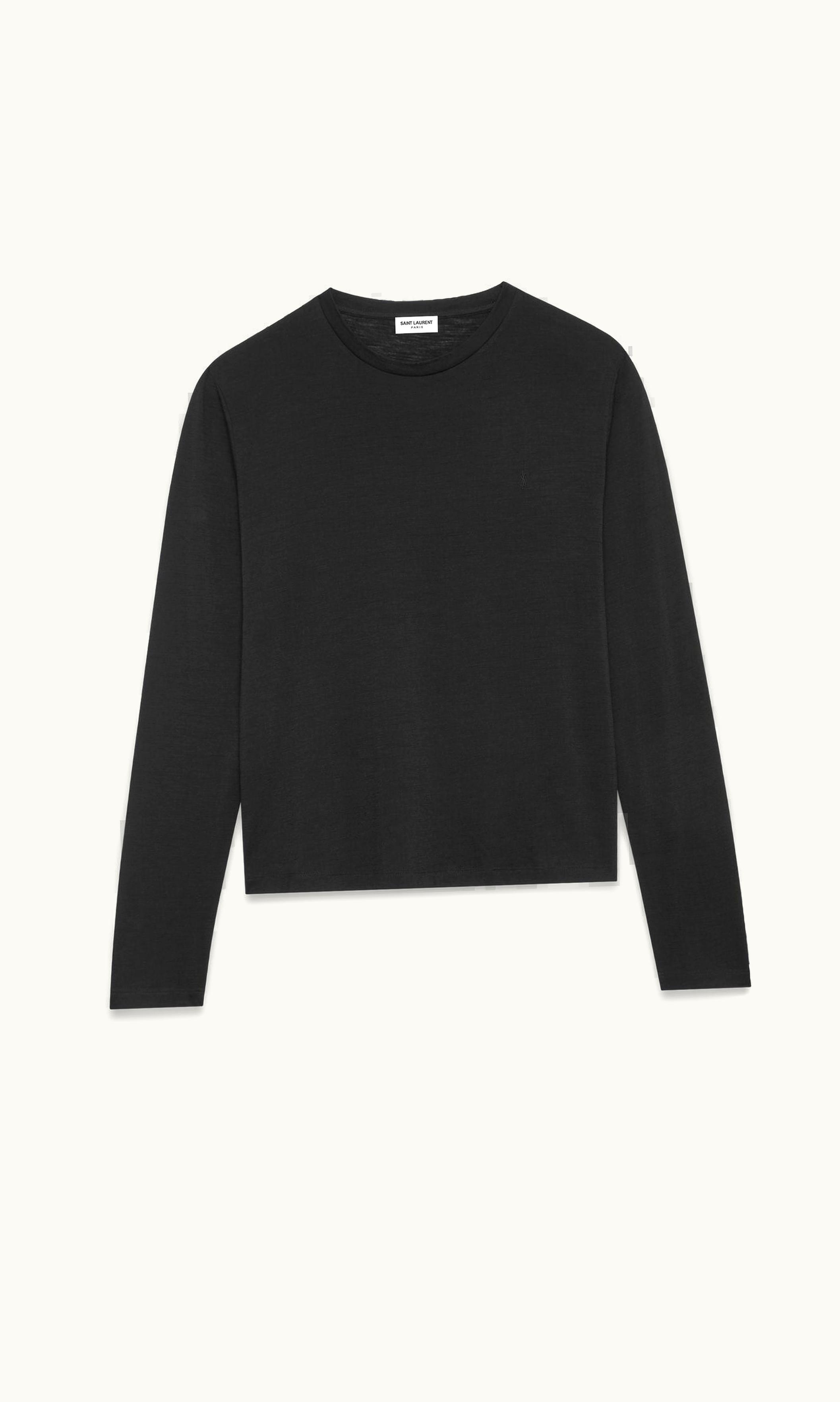 Saint Laurent Saint Laurent Cassandre Top In Wool Jersey Black