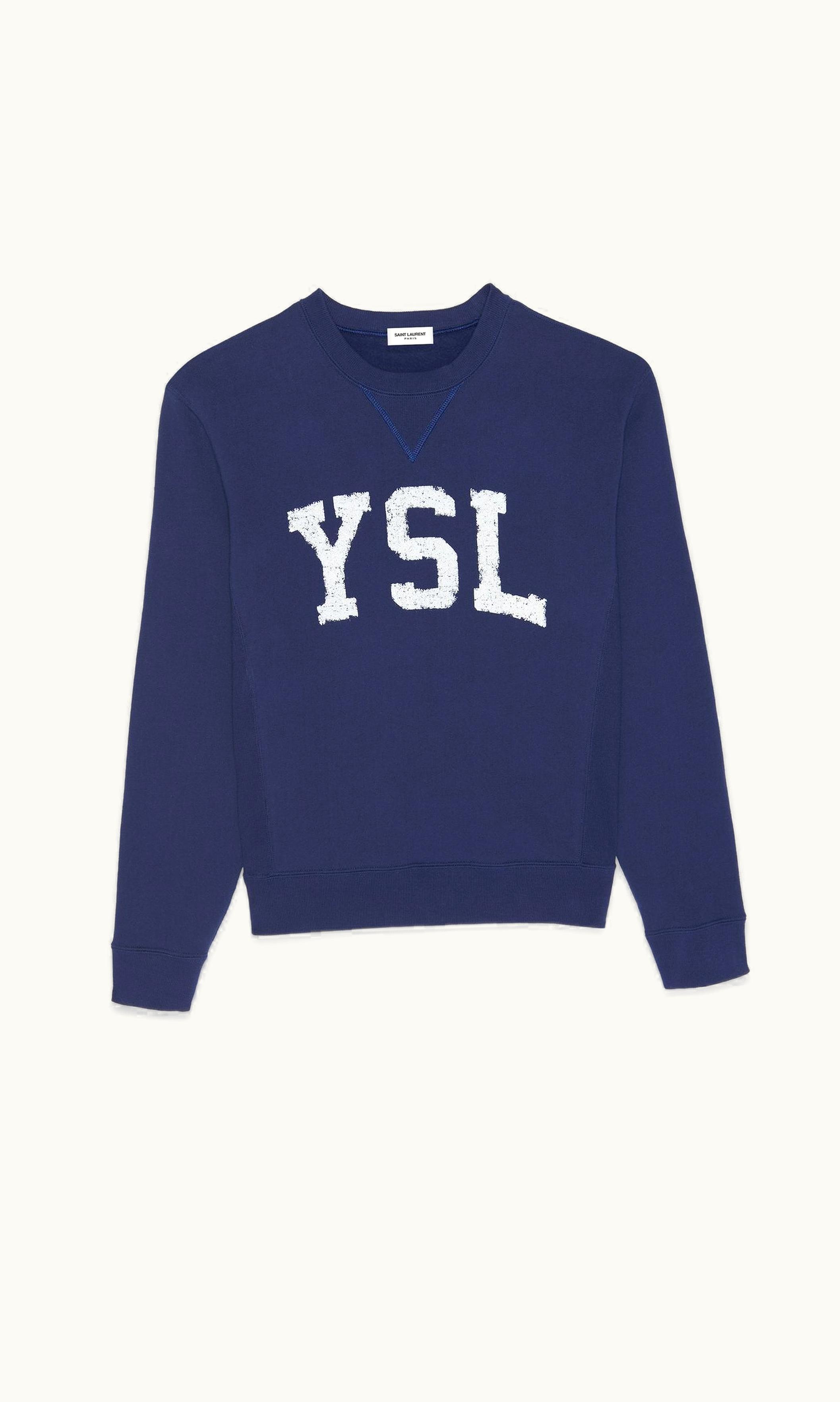 Saint Laurent Saint Laurent Ysl Vintage Sweatshirt Faded Navy