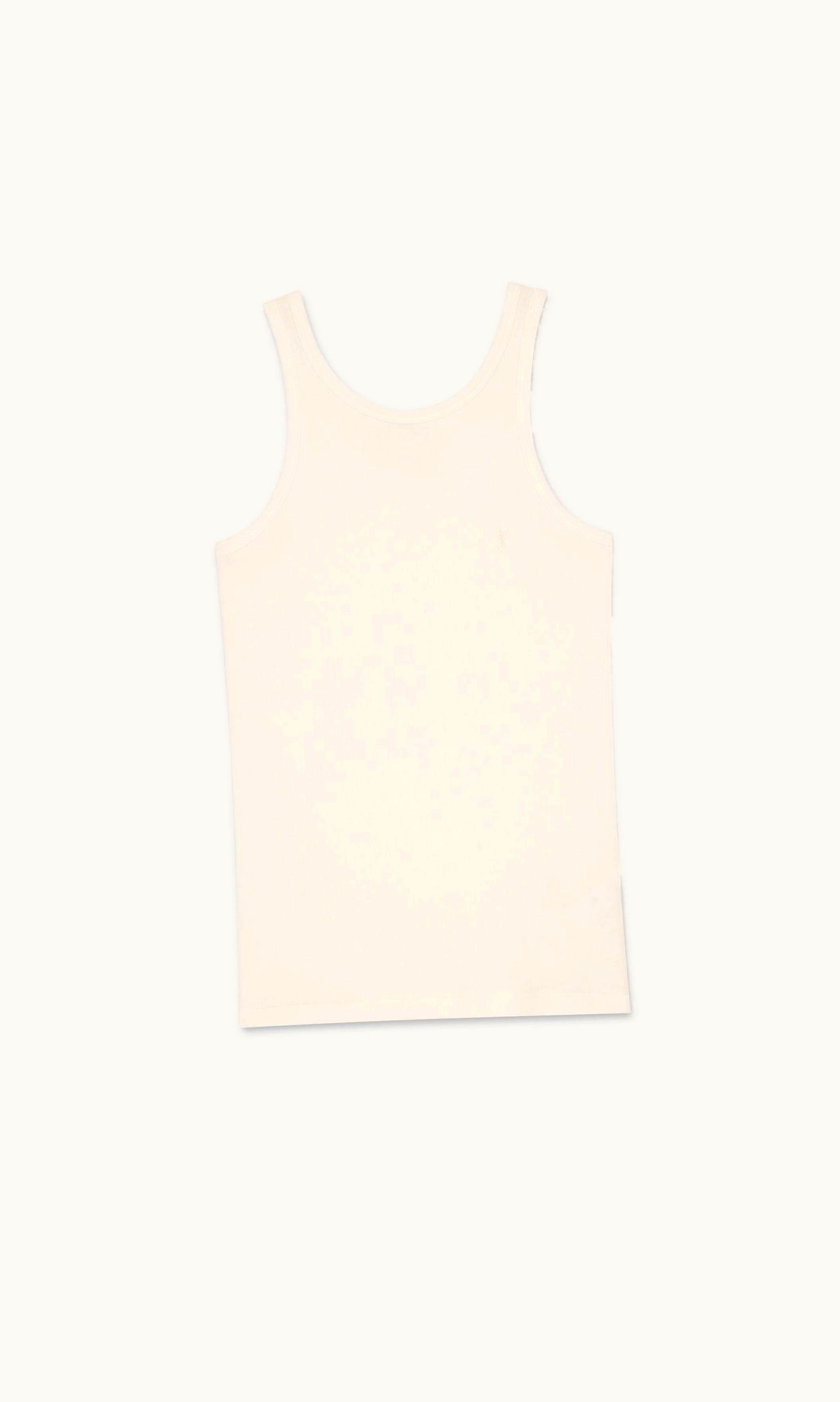 Saint Laurent Saint Laurent Cassandre Tank Top In Jersey Naturel
