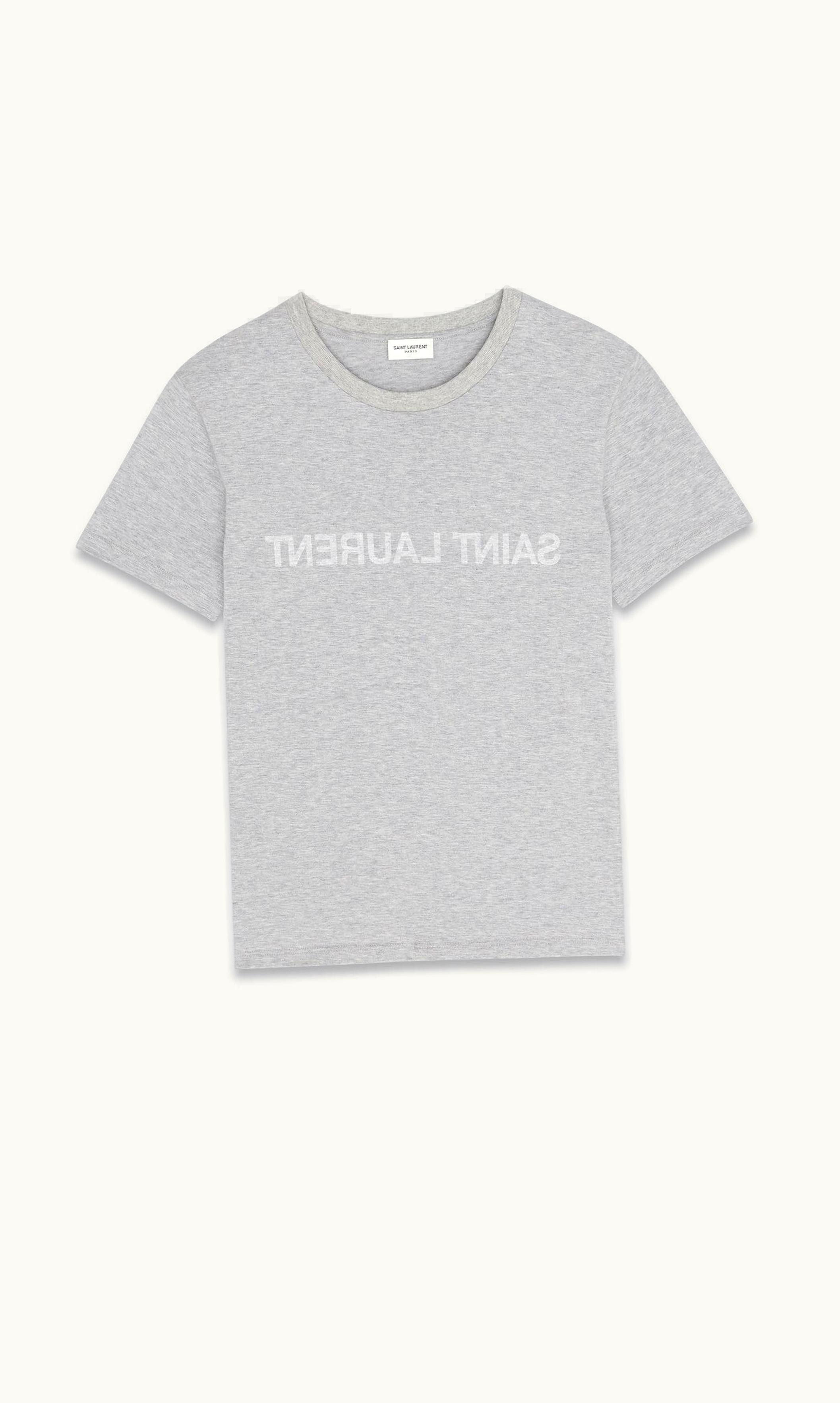 Saint Laurent Saint Laurent Reverse T-Shirt Gris Chine Et Naturel GRIS CHINE ET NATUREL