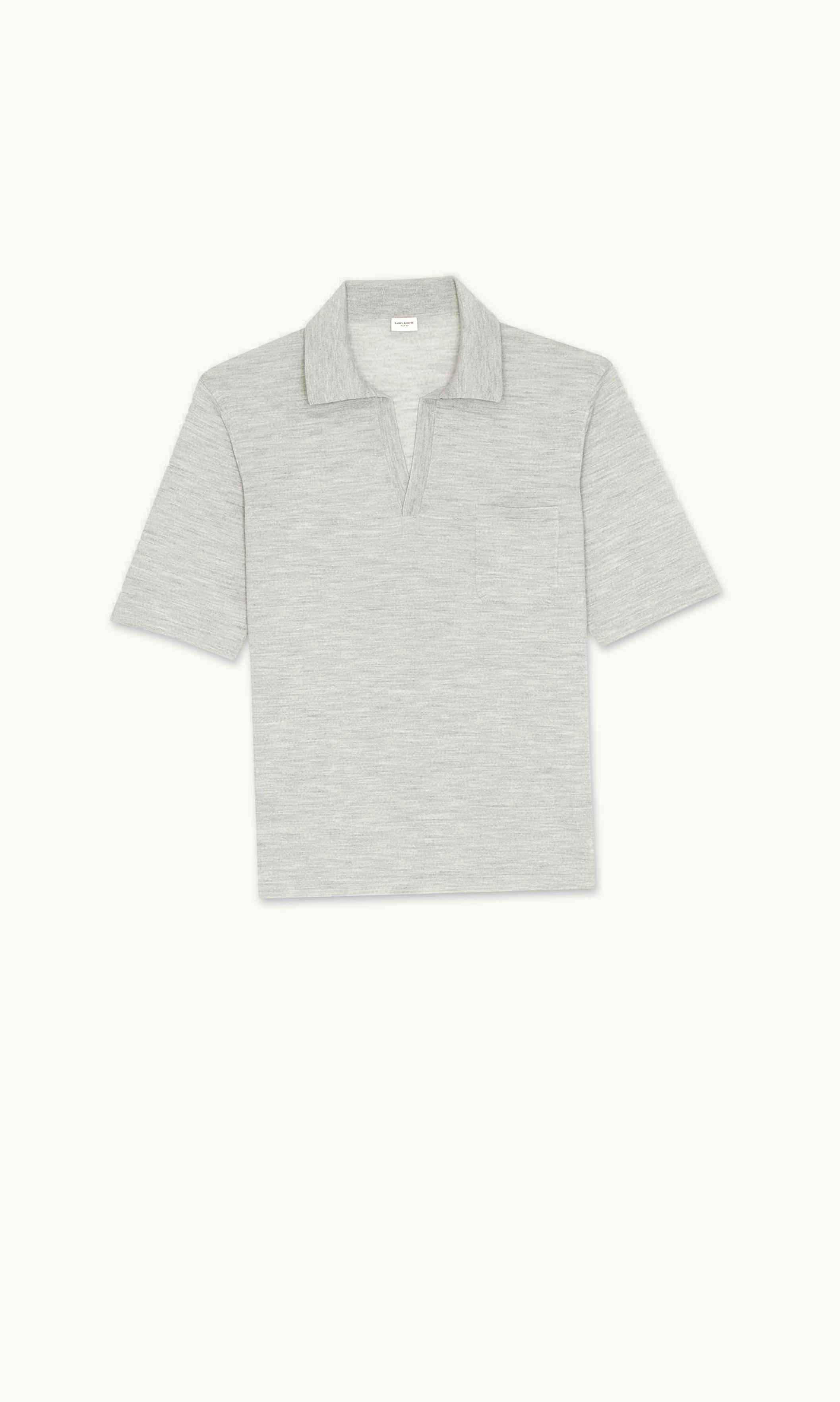Saint Laurent Saint Laurent Polo Shirt In Wool Gris Chine