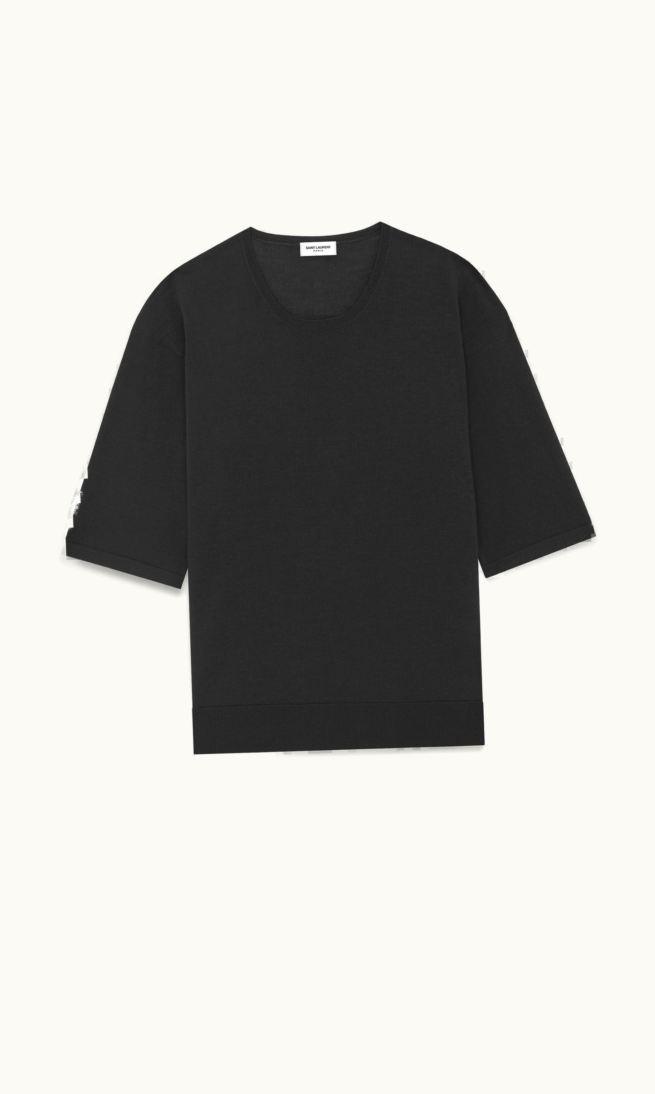 Saint Laurent Saint Laurent Top In Cashmere, Wool And Silk Black