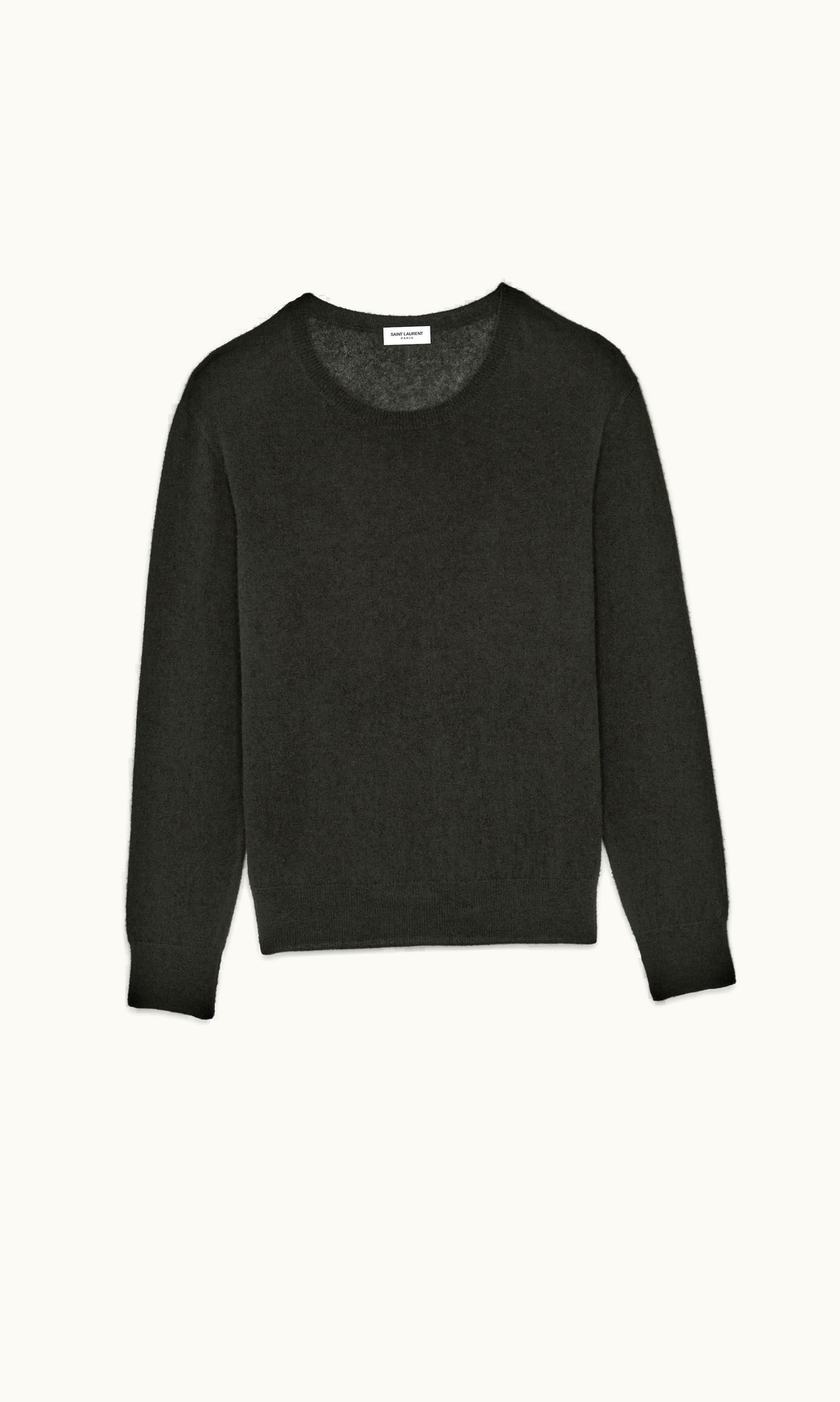 Saint Laurent Saint Laurent Sweater In Cashmere And Silk Charbon