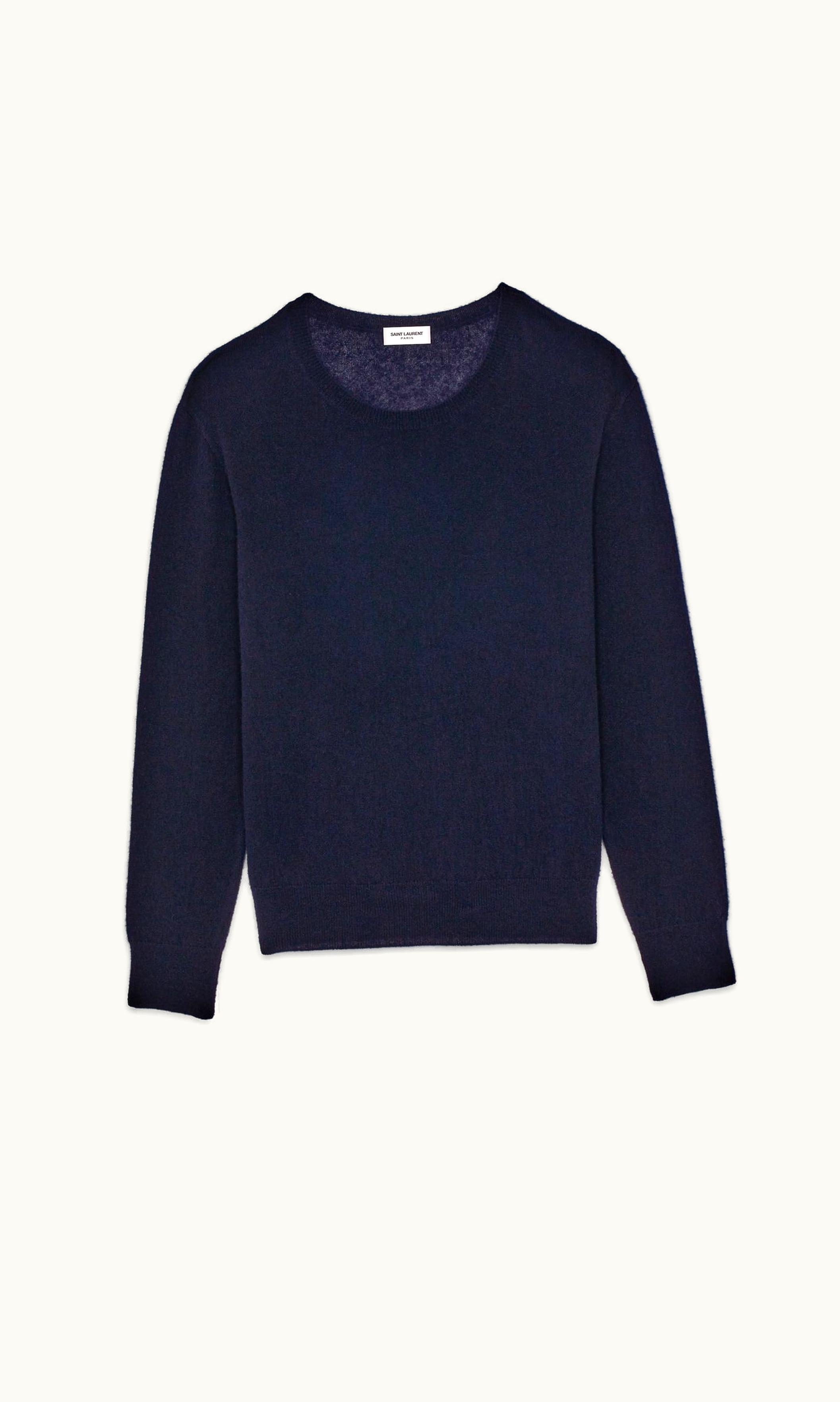 Saint Laurent Saint Laurent Sweater In Cashmere And Silk Bleu Nuit BLEU NUIT