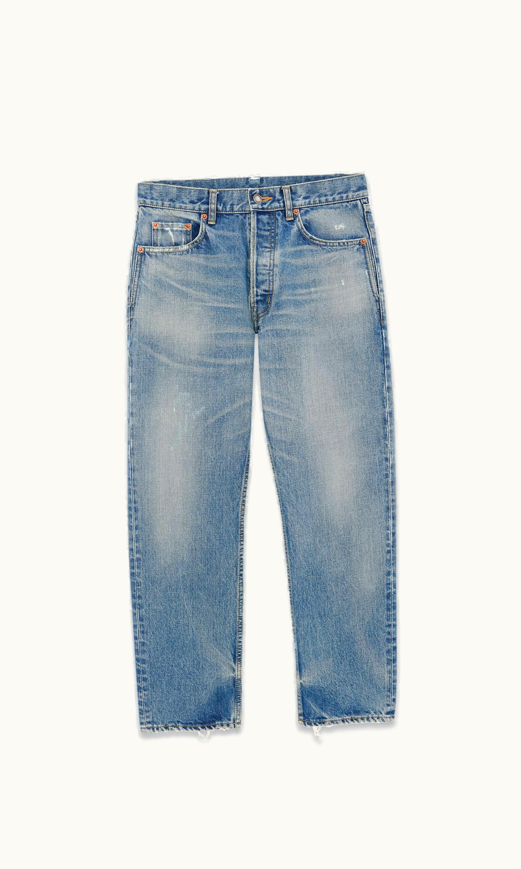 Saint Laurent Saint Laurent Mick Jeans In Charlotte Blue Denim Charlotte Blue