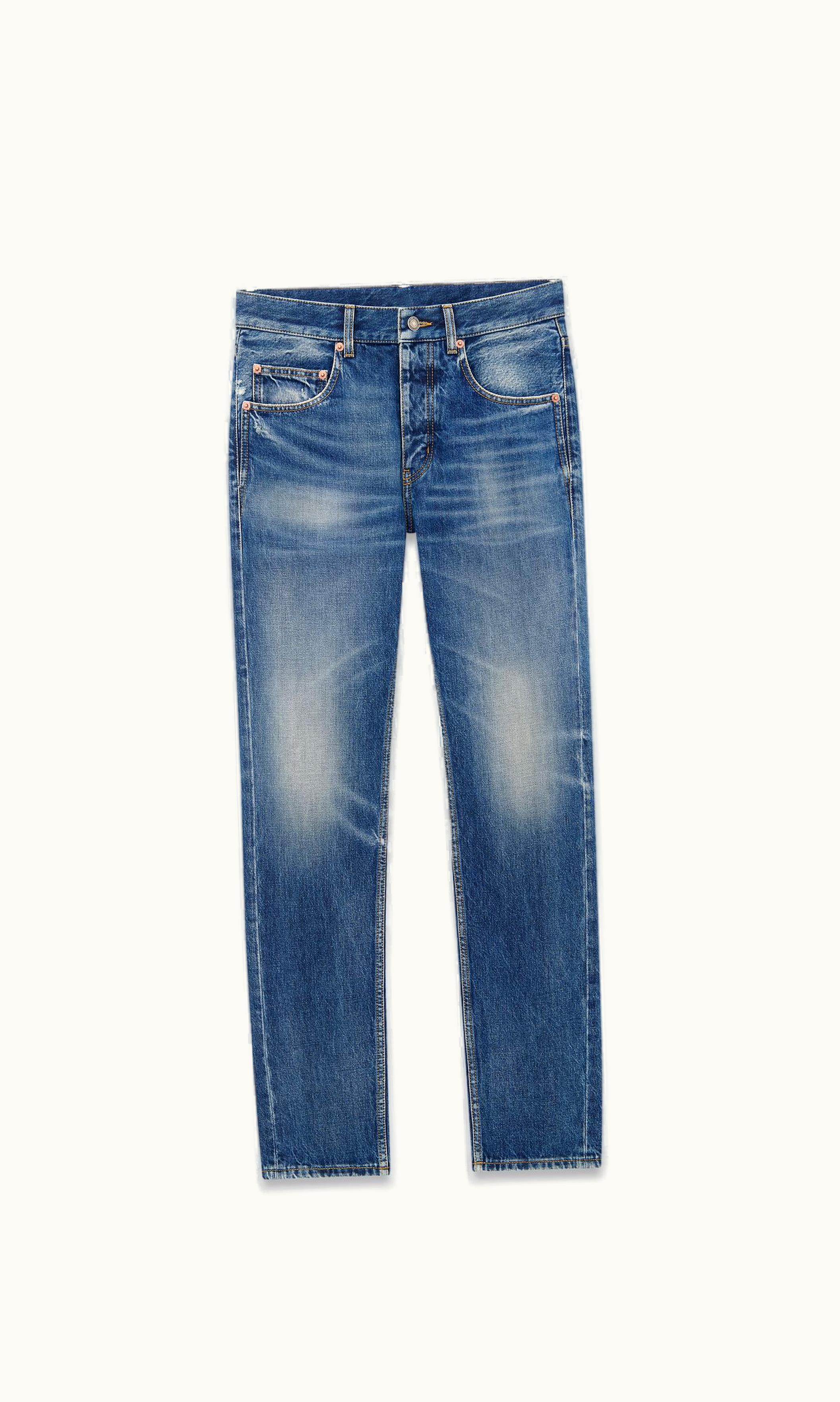 Saint Laurent Saint Laurent Baggy Jeans In Deauville Beach Blue Denim Deauville Beach Blue