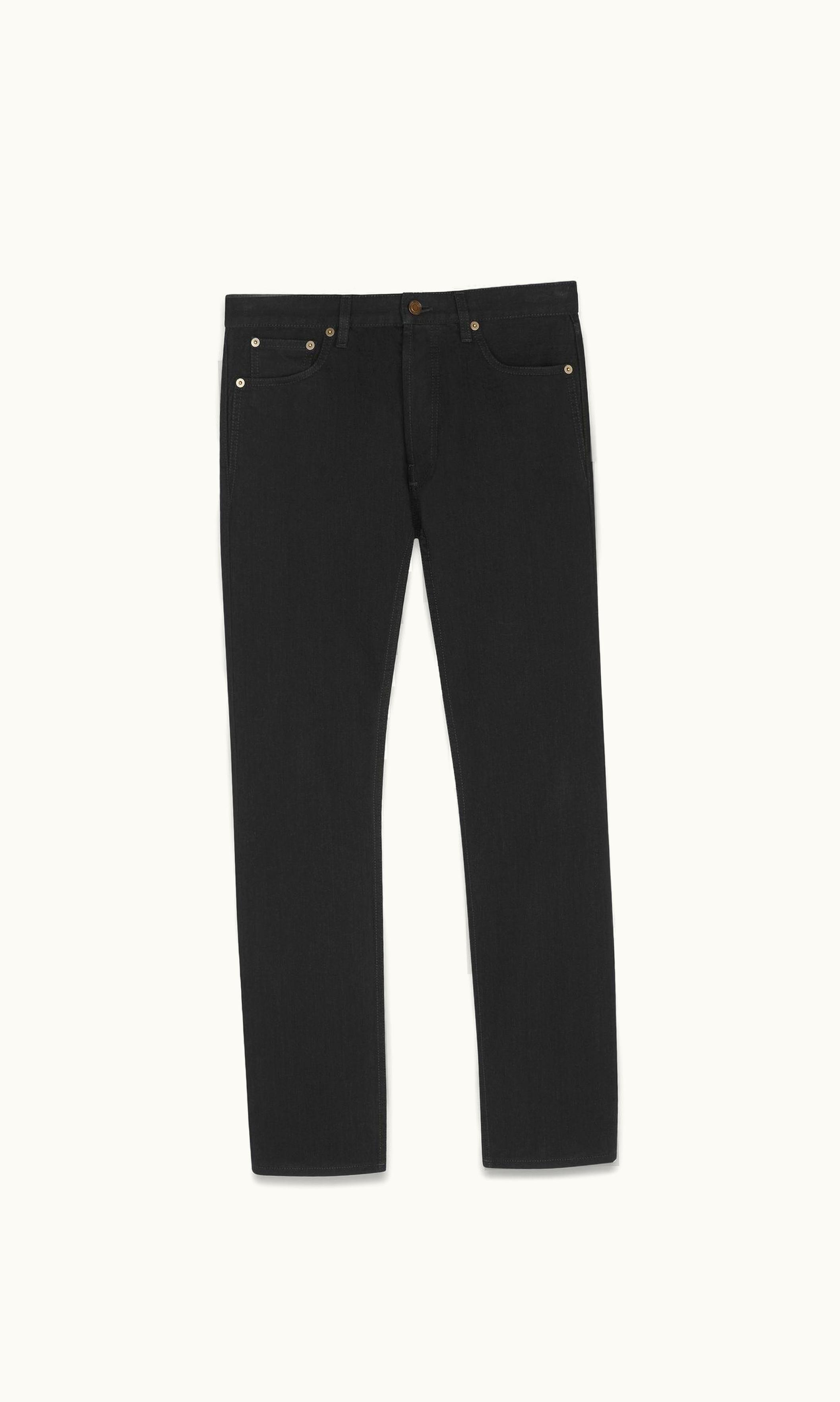 Saint Laurent Saint Laurent Mid-Waist Jeans In Worn Black Denim Worn Black