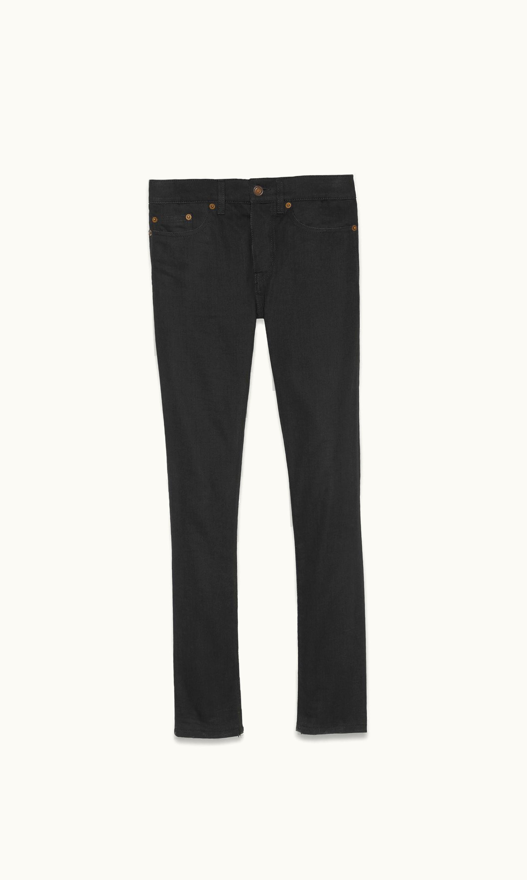 Saint Laurent Saint Laurent Skinny-Fit Jeans In Used Black Denim Used Black