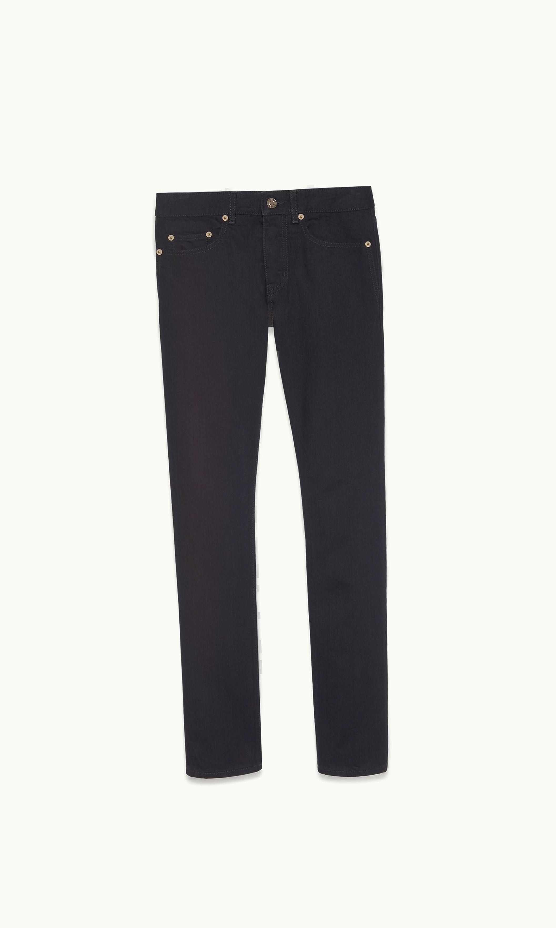 Saint Laurent Saint Laurent Slim-Fit Jeans In Worn Black Denim Worn Black