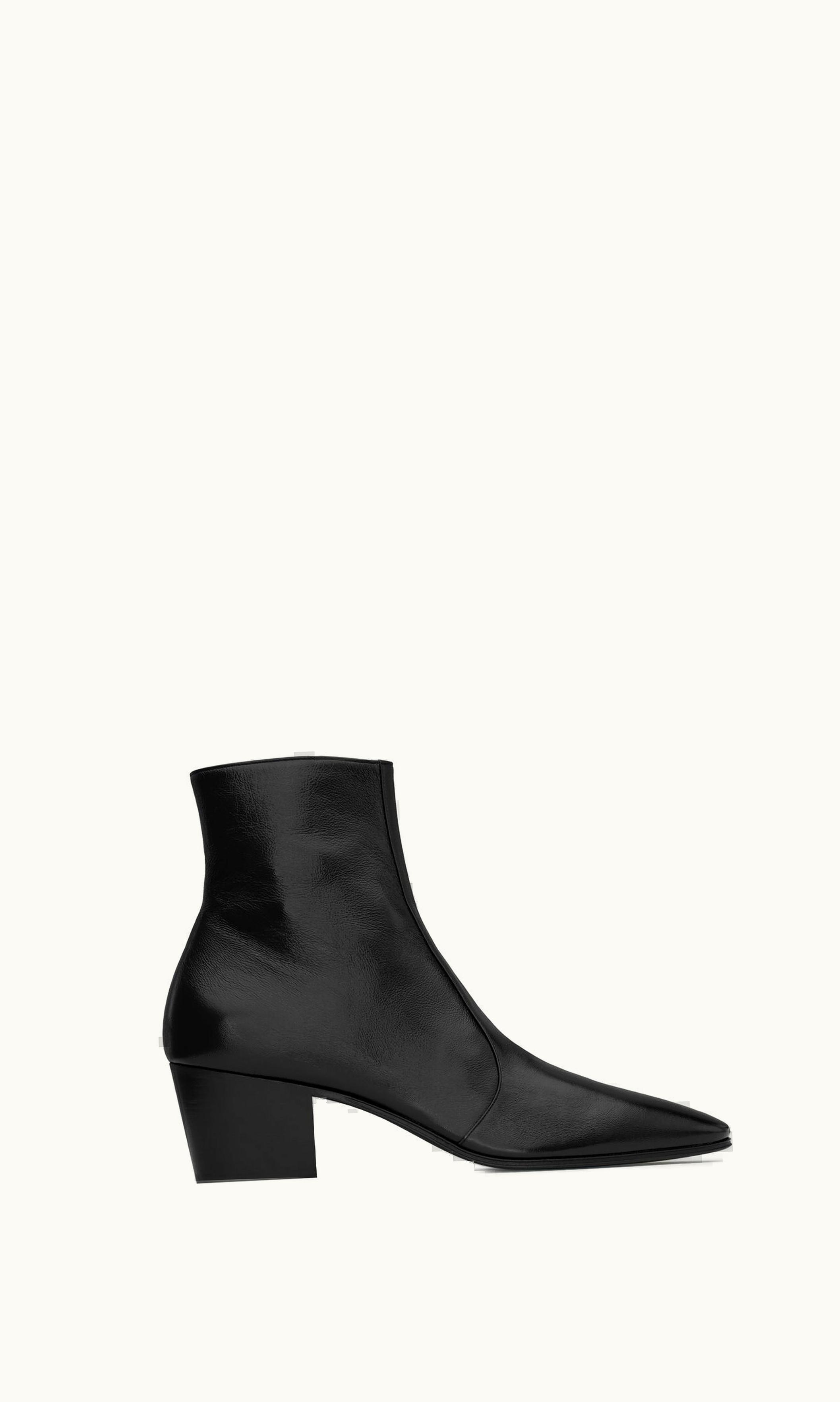 Saint Laurent Saint Laurent Vassili Zipped Boots In Smooth Leather Black