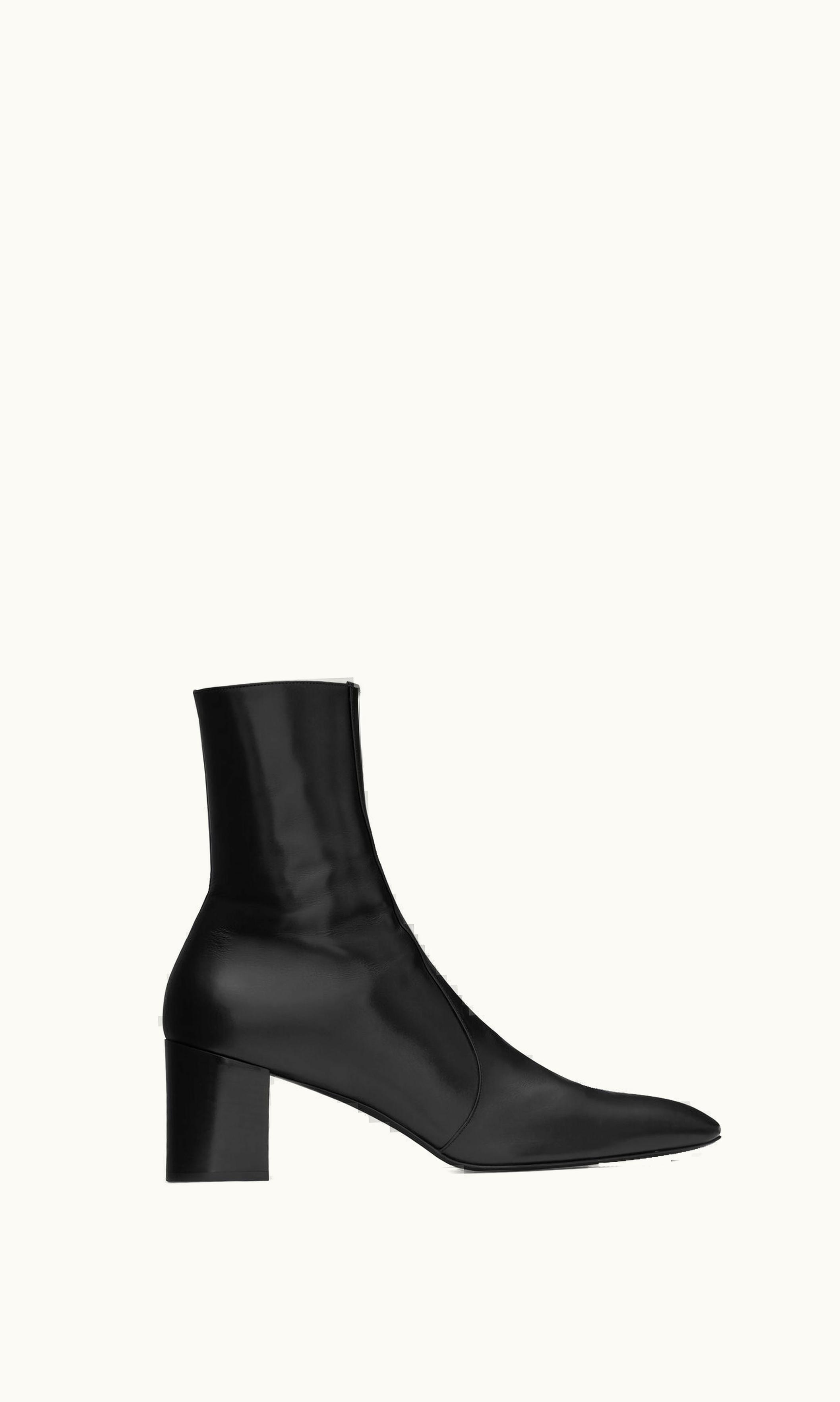 Saint Laurent Saint Laurent Xiv Zipped Boots In Smooth Leather Black BLACK