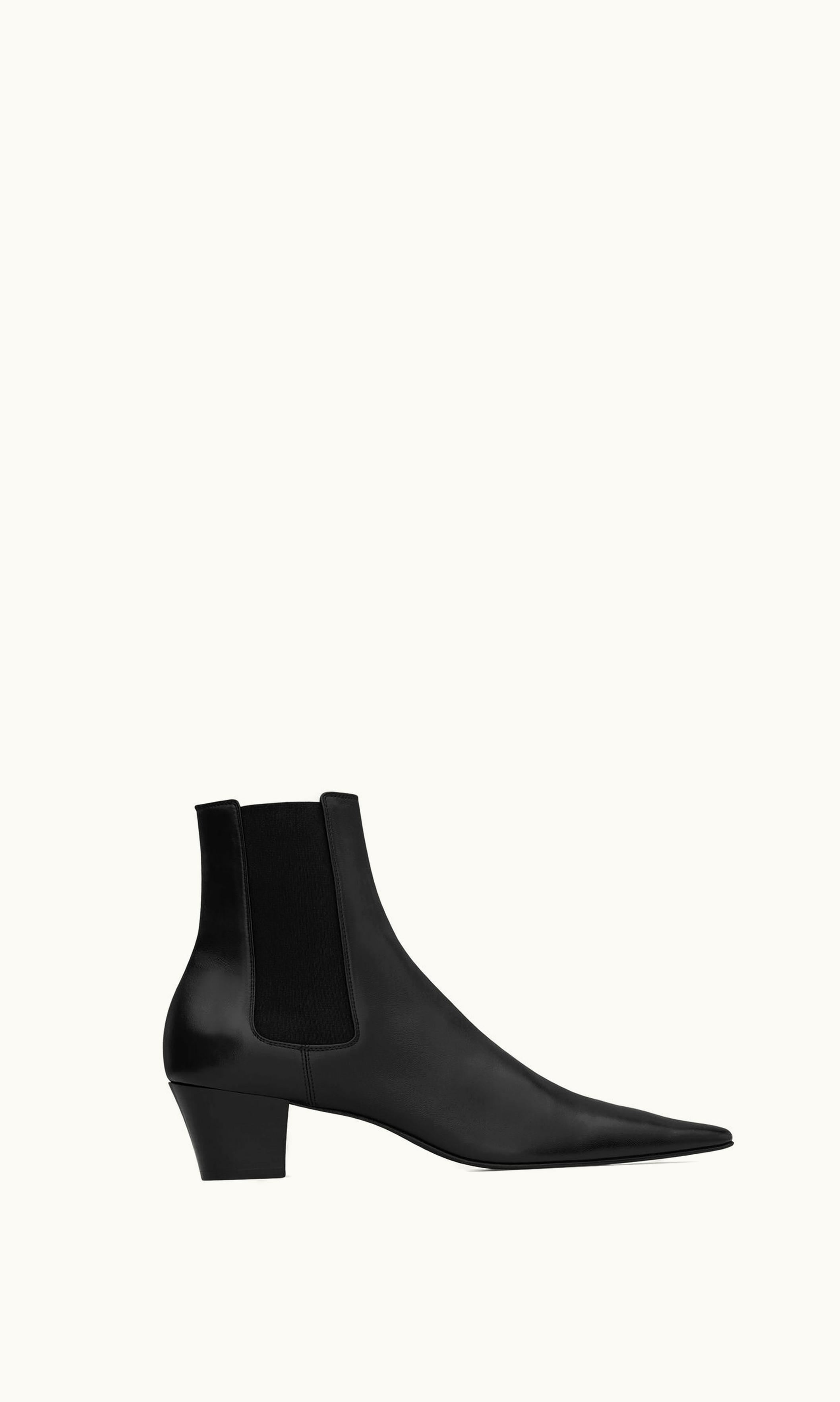 Saint Laurent Saint Laurent Rainer Chelsea Boots In Shiny Leather Black