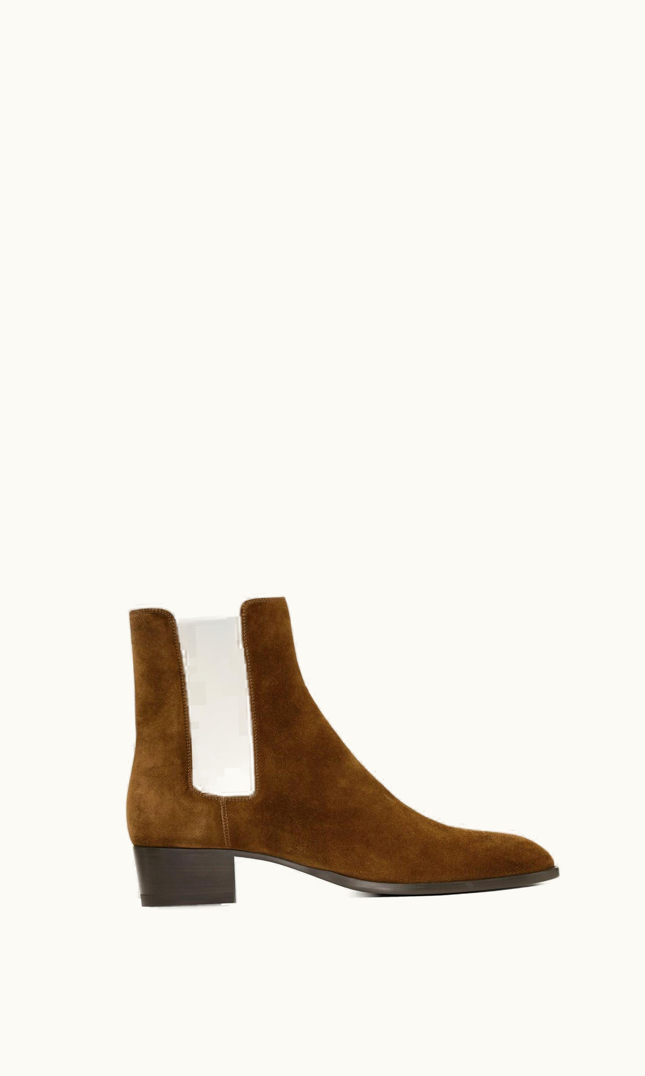 Saint Laurent Saint Laurent Wyatt Chelsea Boots In Suede Land LAND