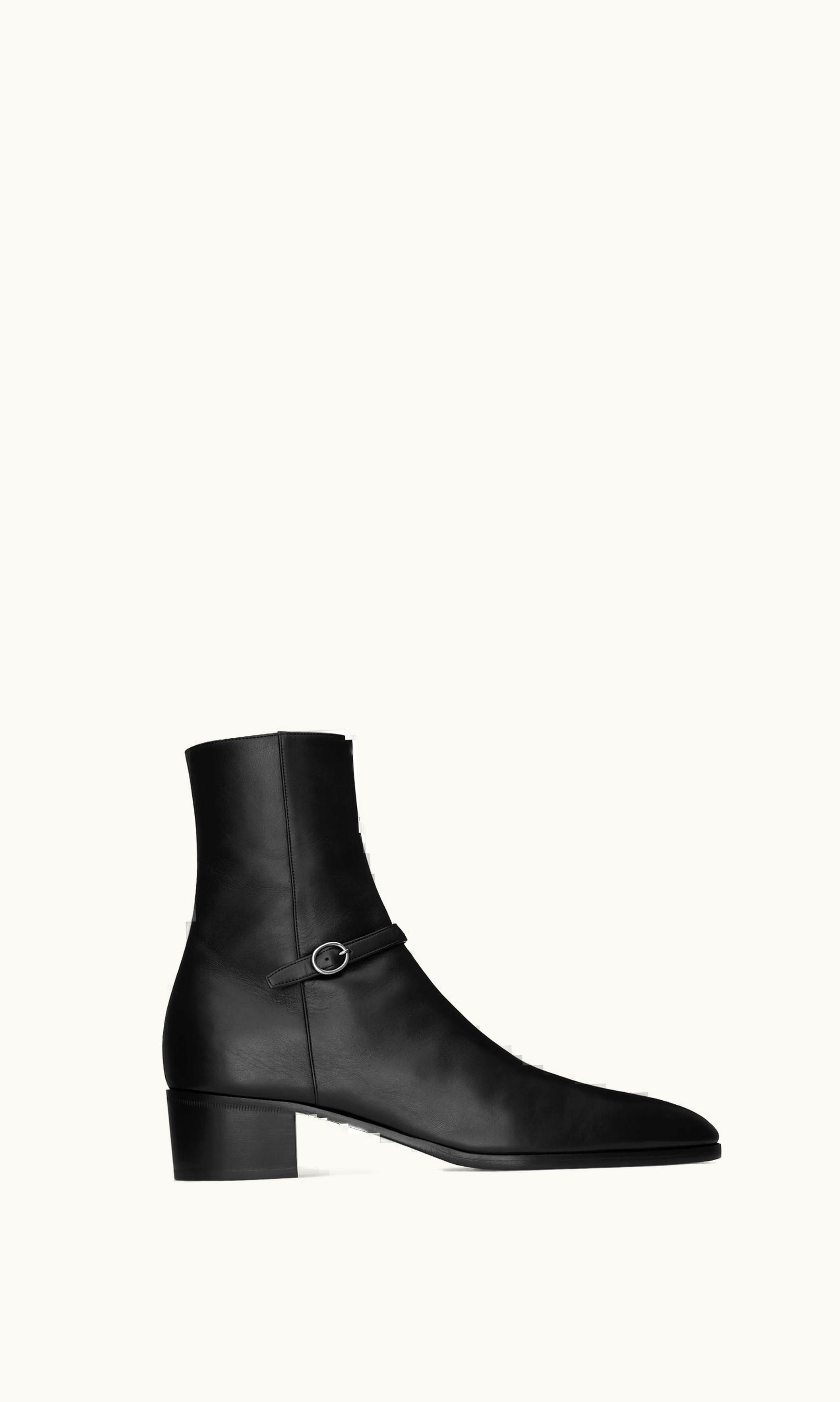 Saint Laurent Saint Laurent Vlad Zipped Boots In Smooth Leather Black