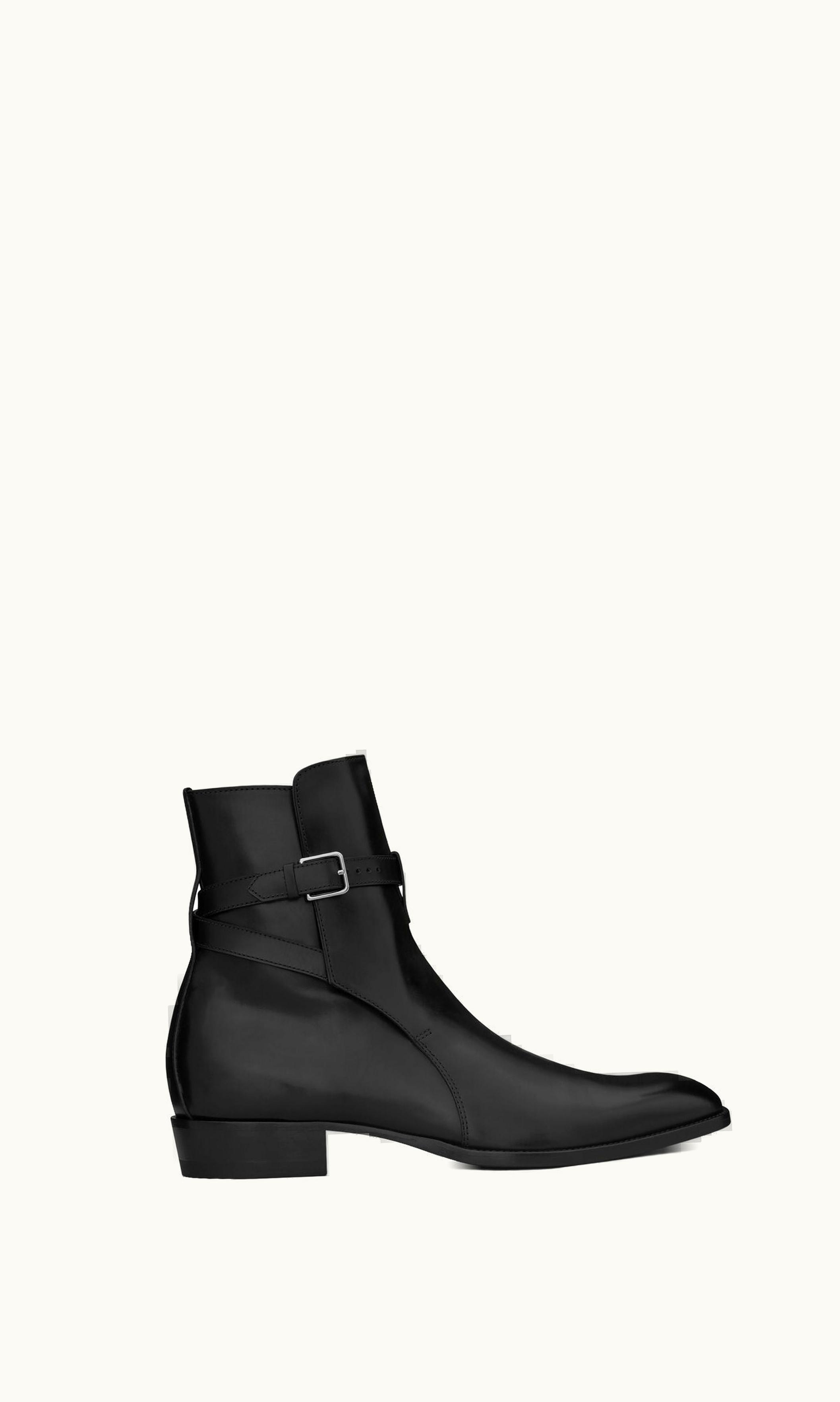 Saint Laurent Saint Laurent Wyatt Jodhpur Boots In Smooth Leather Black