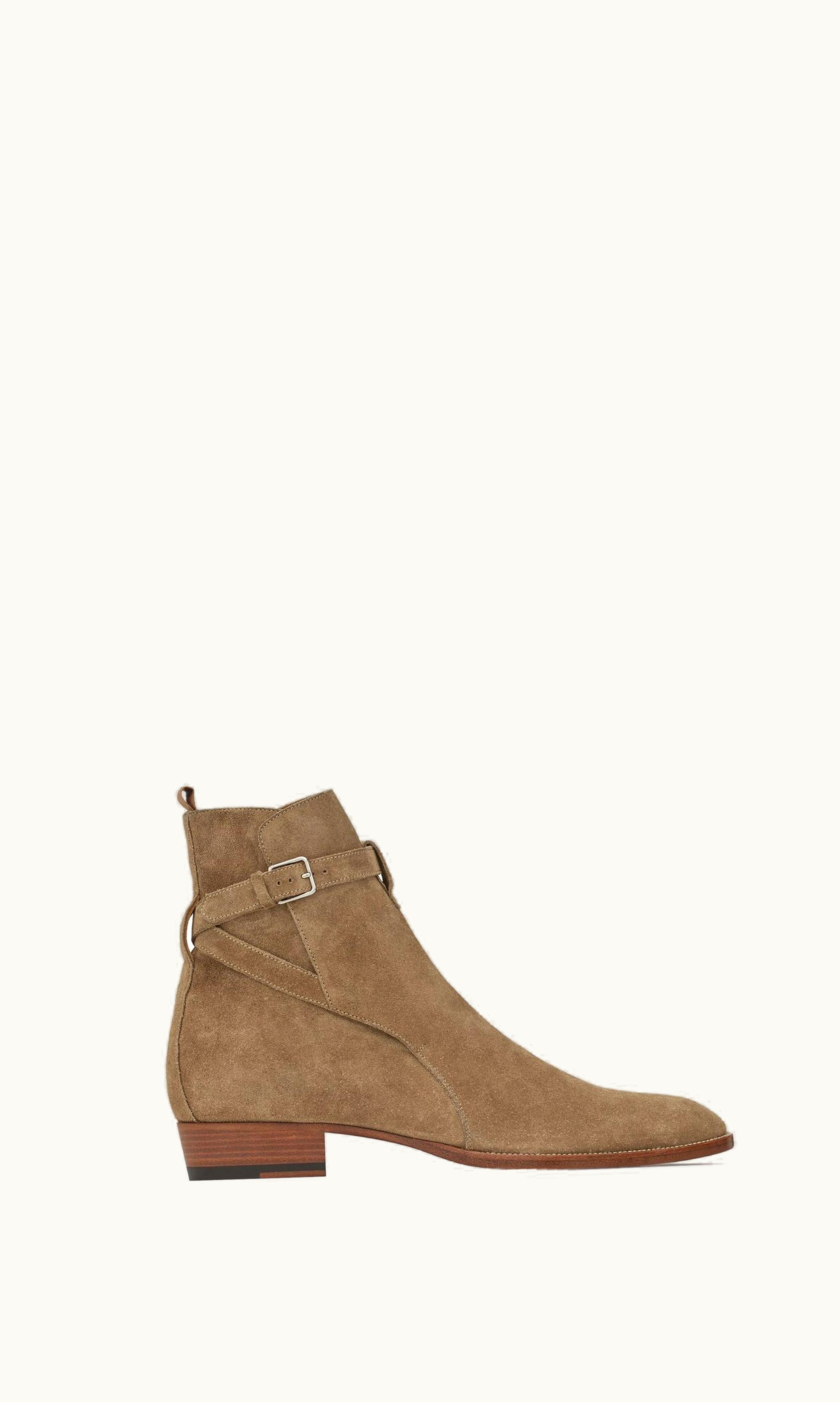 Saint Laurent Saint Laurent Wyatt Jodhpur Boots In Suede Tobacco