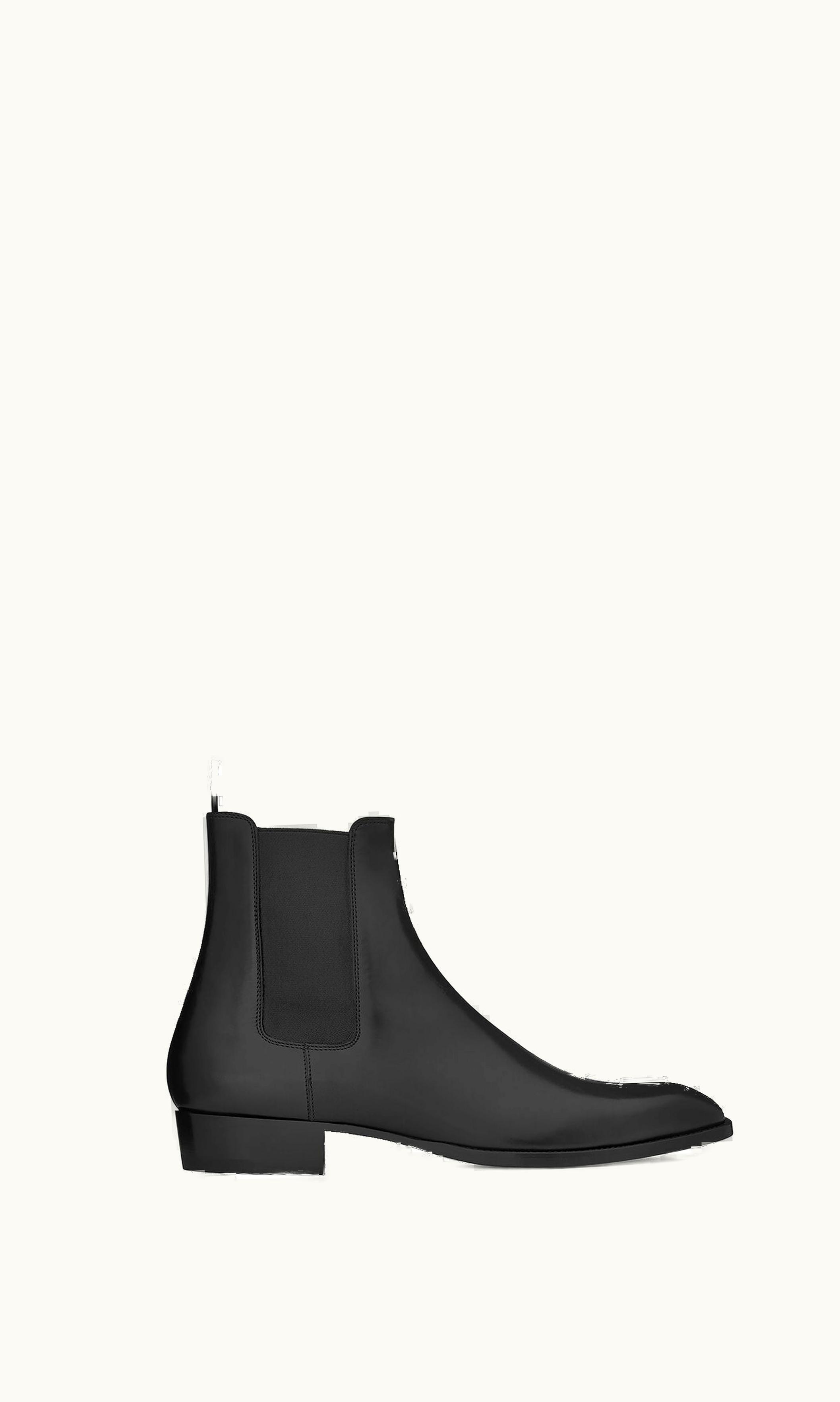 Saint Laurent Saint Laurent Wyatt Chelsea Boots In Smooth Leather Black BLACK