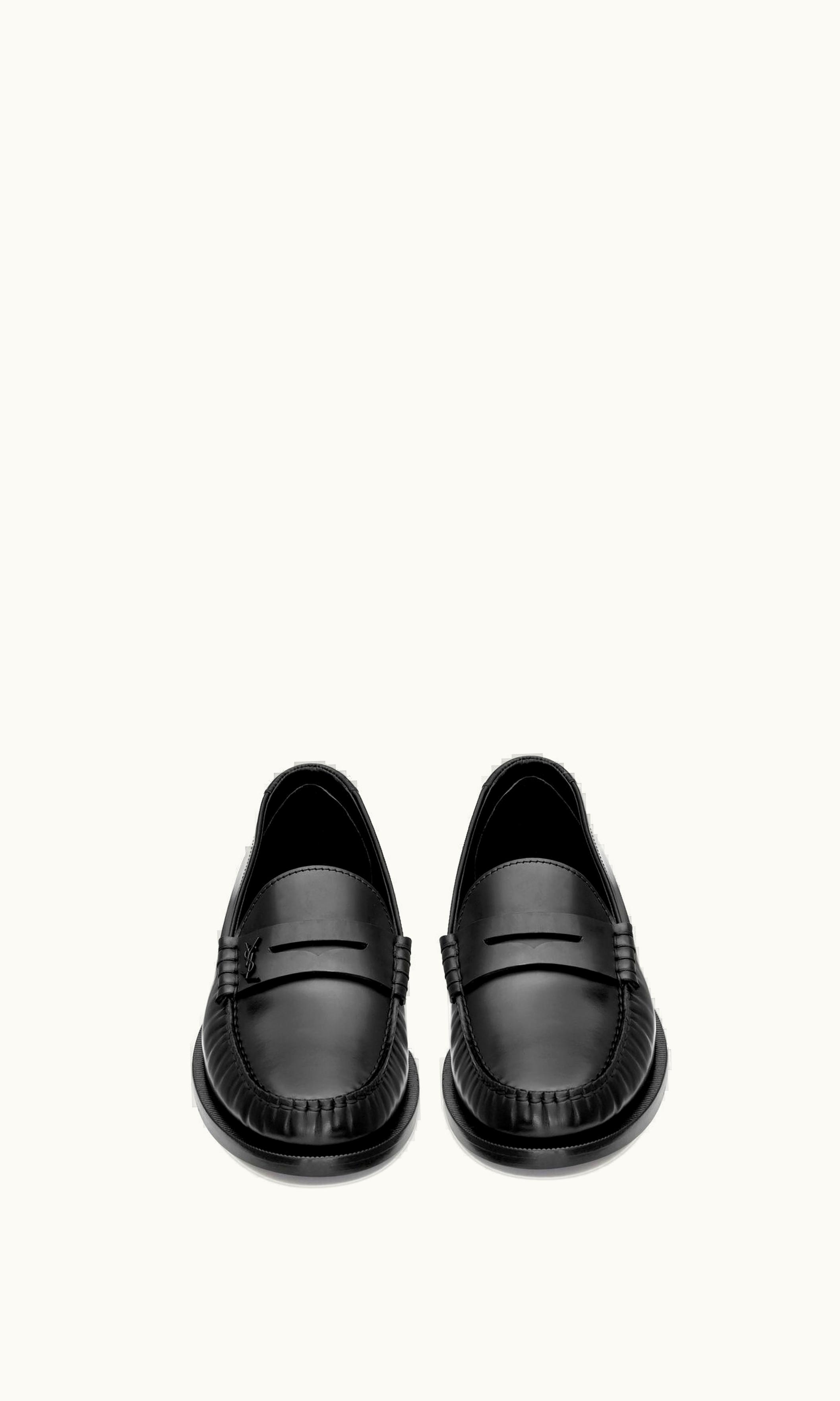 Saint Laurent Saint Laurent Le Loafer Penny Slippers In Smooth Leather Black BLACK