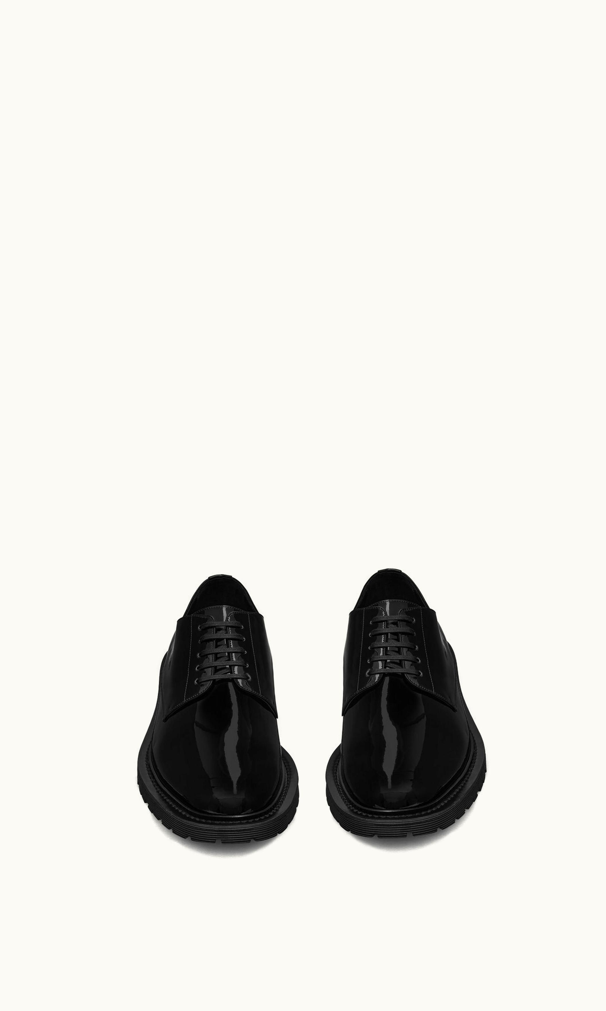 Saint Laurent Saint Laurent Army Derbies In Patent Leather Black
