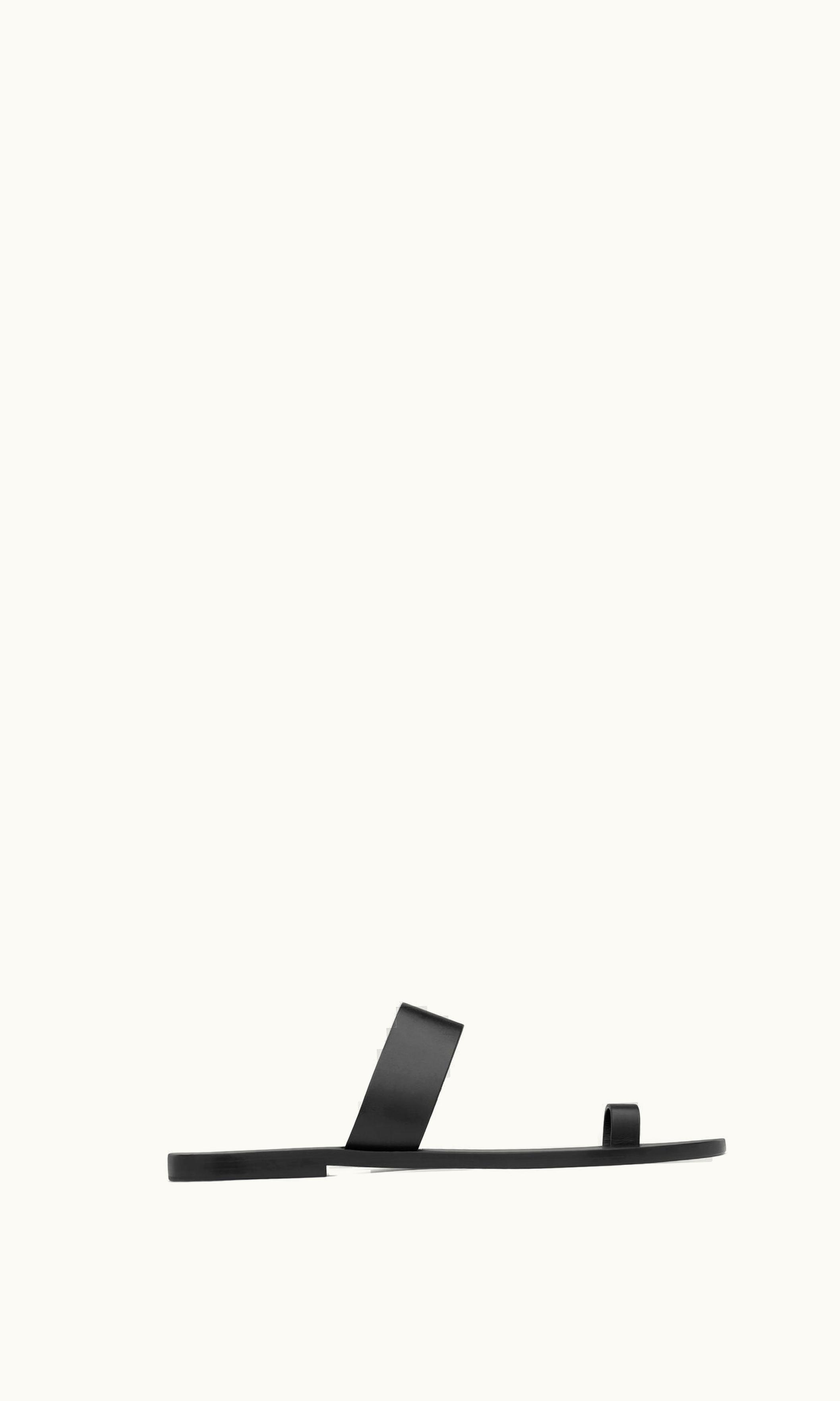 Saint Laurent Saint Laurent Nyx Slides In Smooth Leather Black