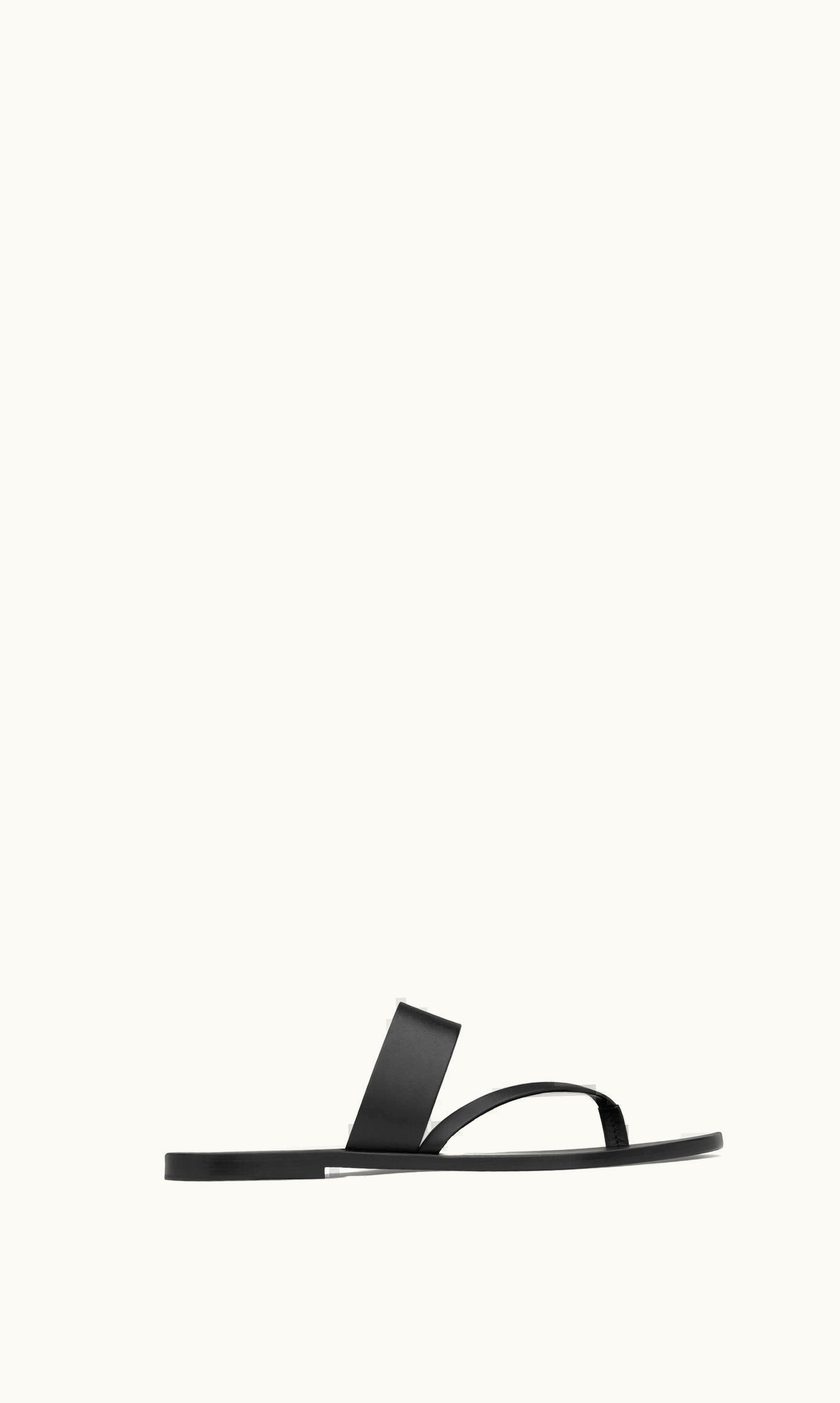 Saint Laurent Saint Laurent Milo Slides In Smooth Leather Black