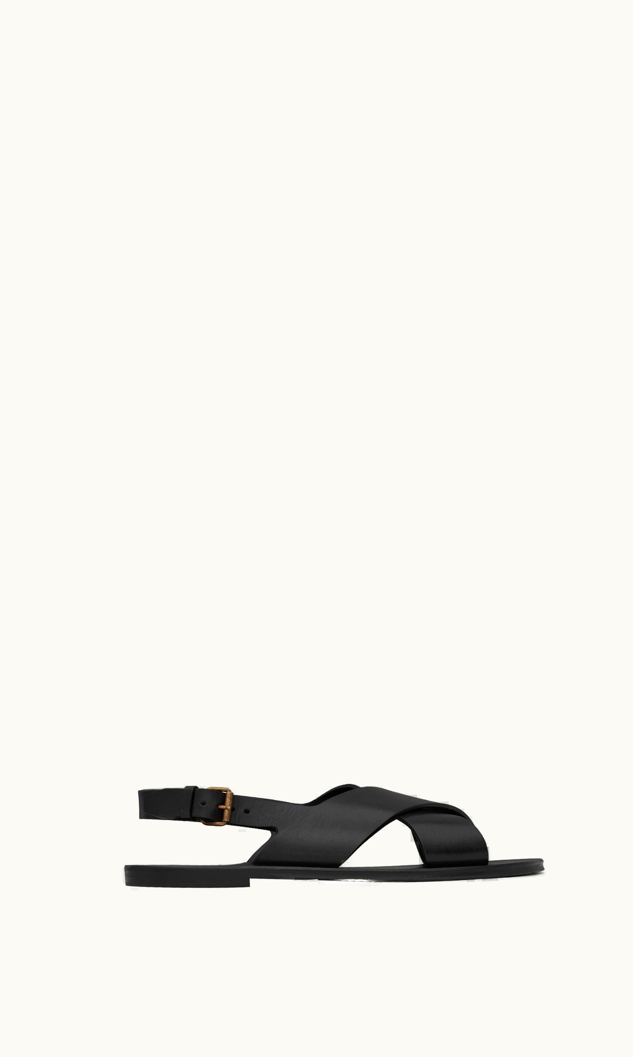 Saint Laurent Saint Laurent Mojave Sandals In Smooth Leather Black