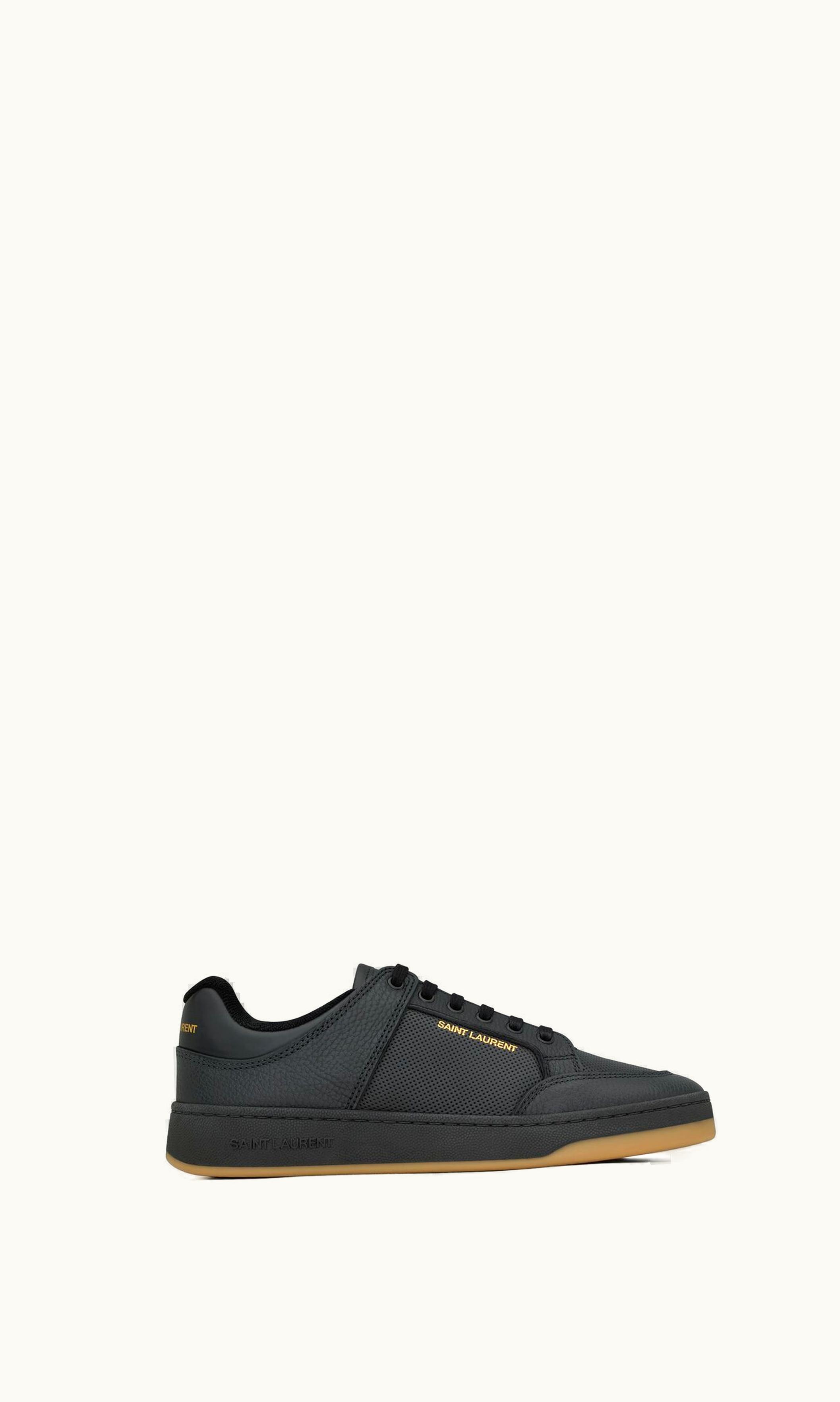 Saint Laurent Saint Laurent Sl / 61 Low-Top Sneakers In Perforated Leather Noir