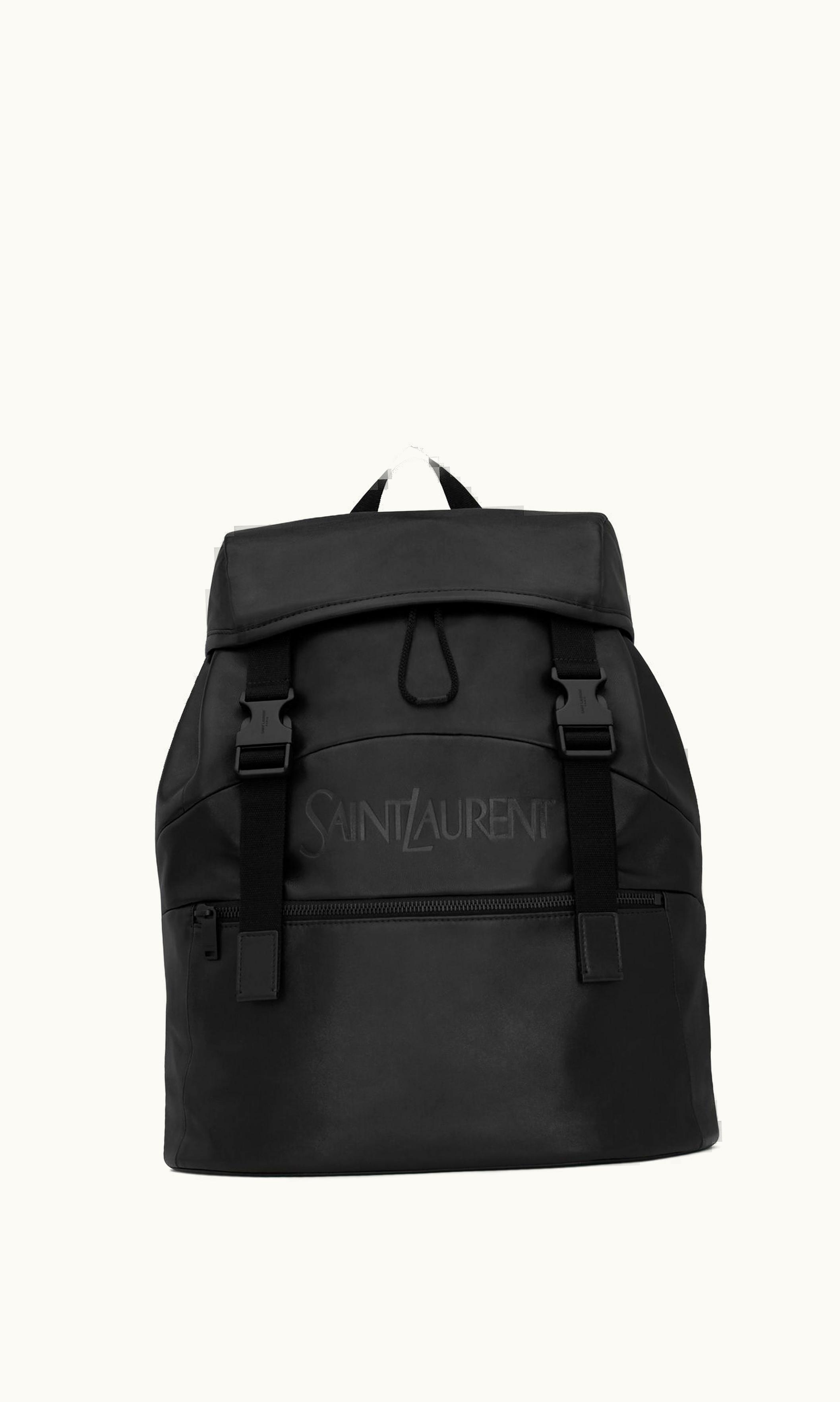 Saint Laurent Saint Laurent Backpack In Grained Leather Black