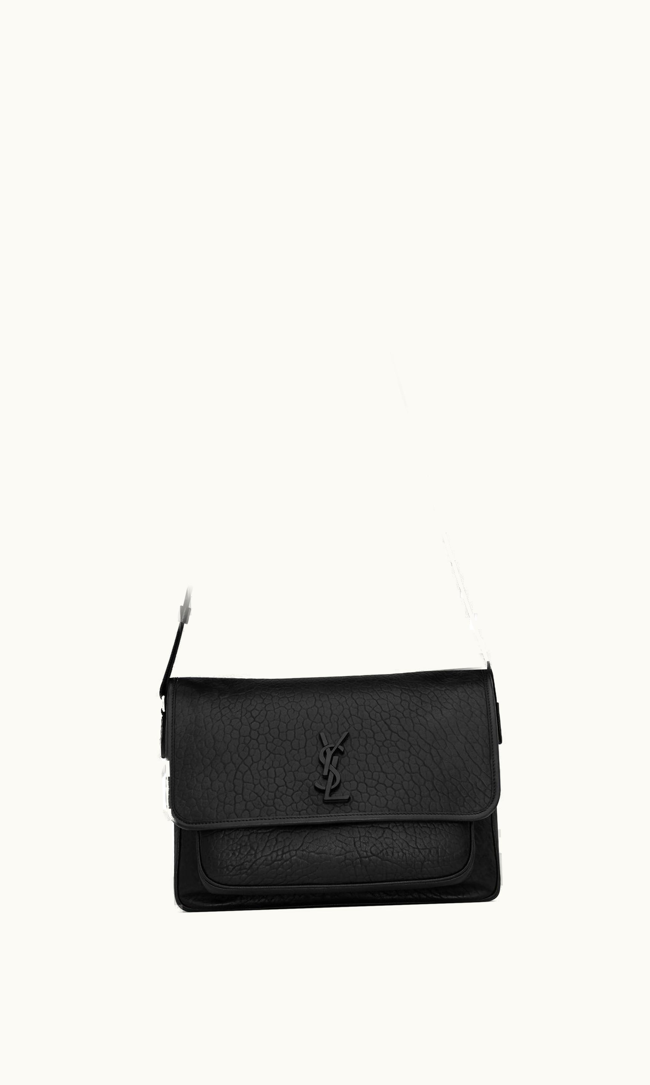 Saint Laurent Saint Laurent Niki Messenger In Grained Leather Black BLACK