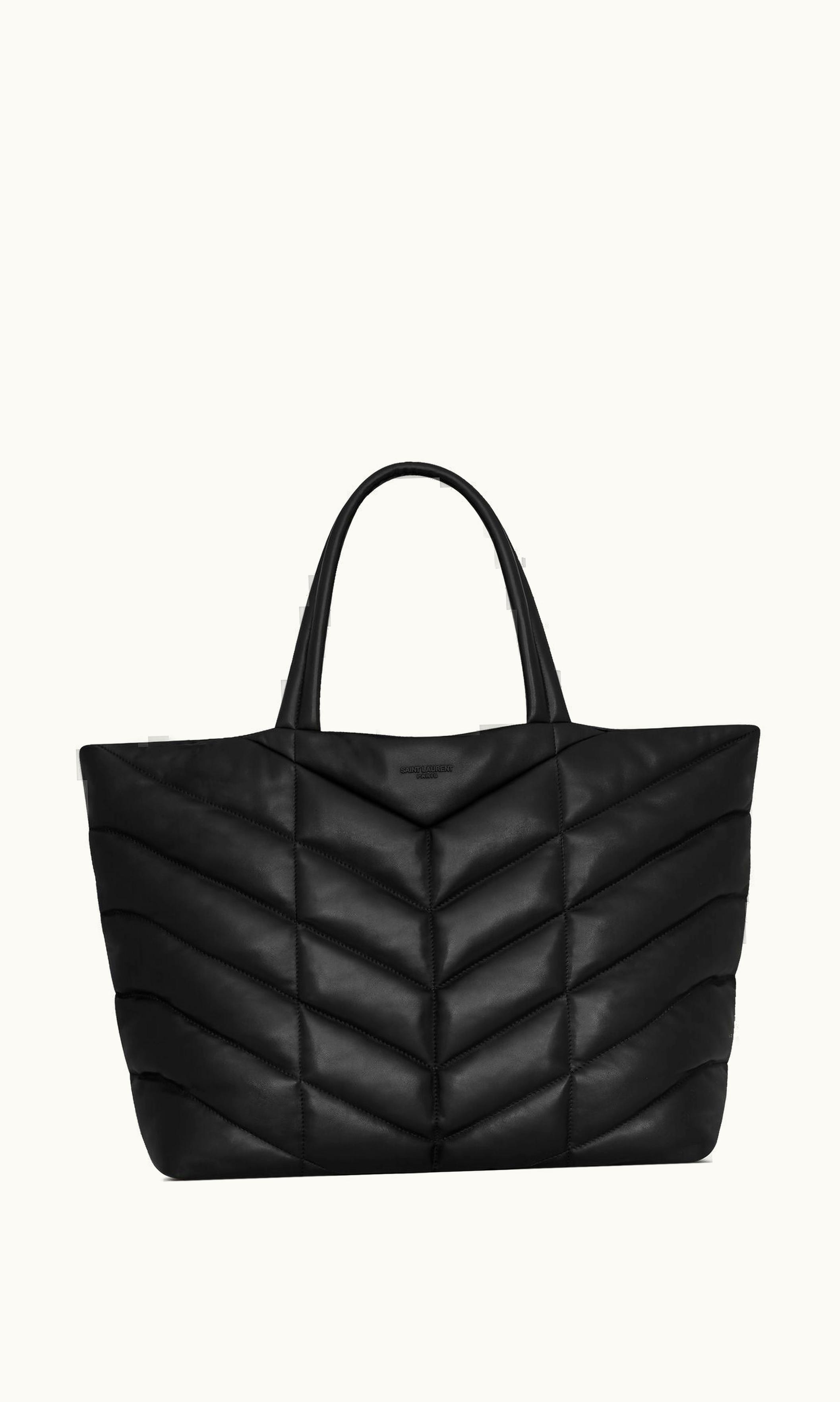 Saint Laurent Saint Laurent Puffer Tote In Nappa Lambskin Black