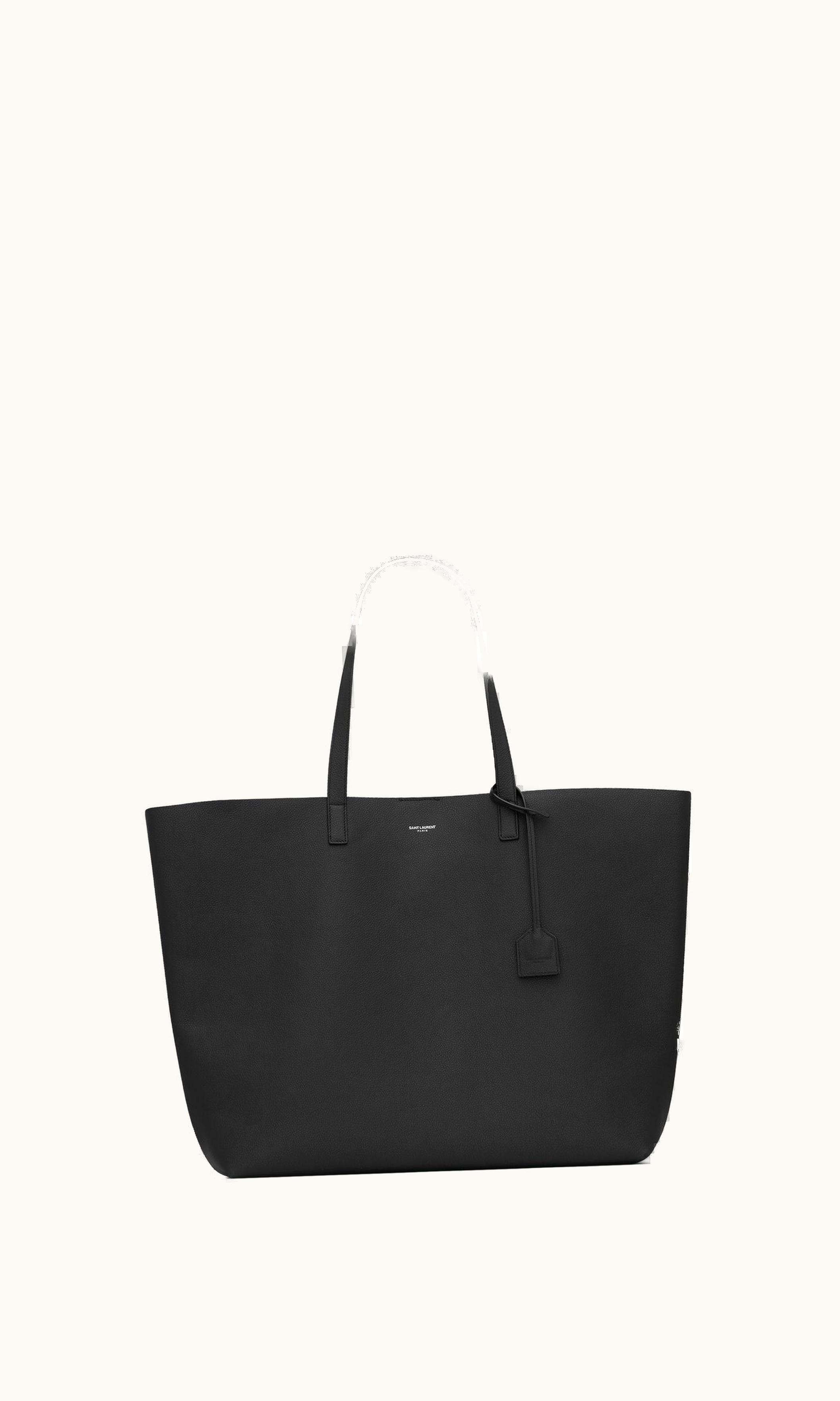 Saint Laurent Saint Laurent Bold East / West Shopping Bag In Grained Leather Noir