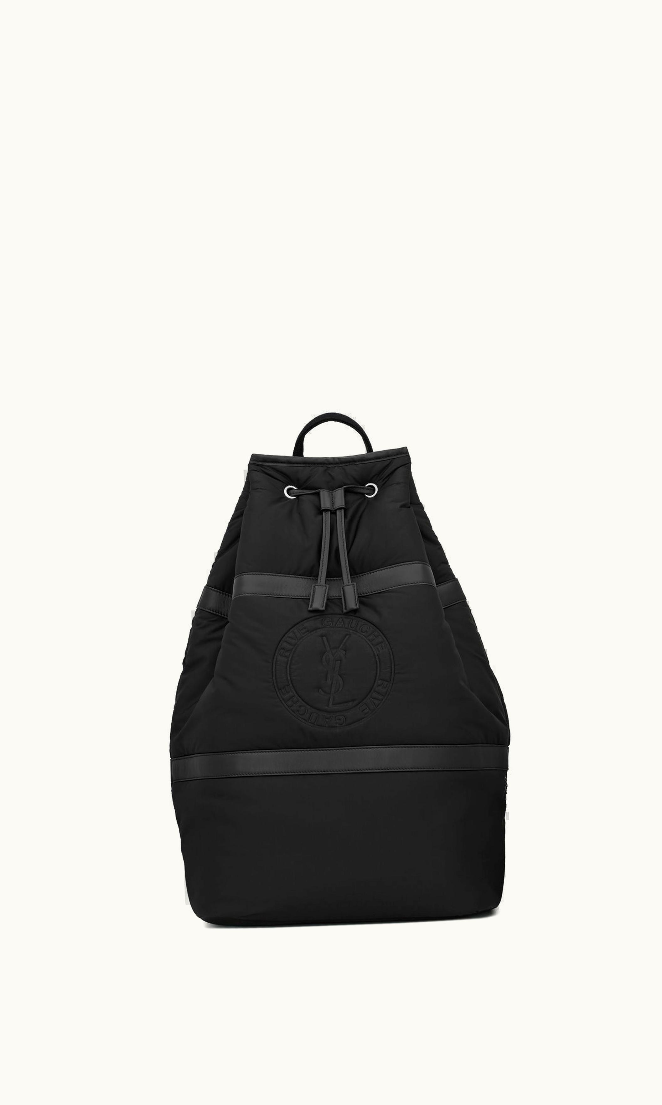 Saint Laurent Saint Laurent Rive Gauche Sling Bag In Econyl® Black