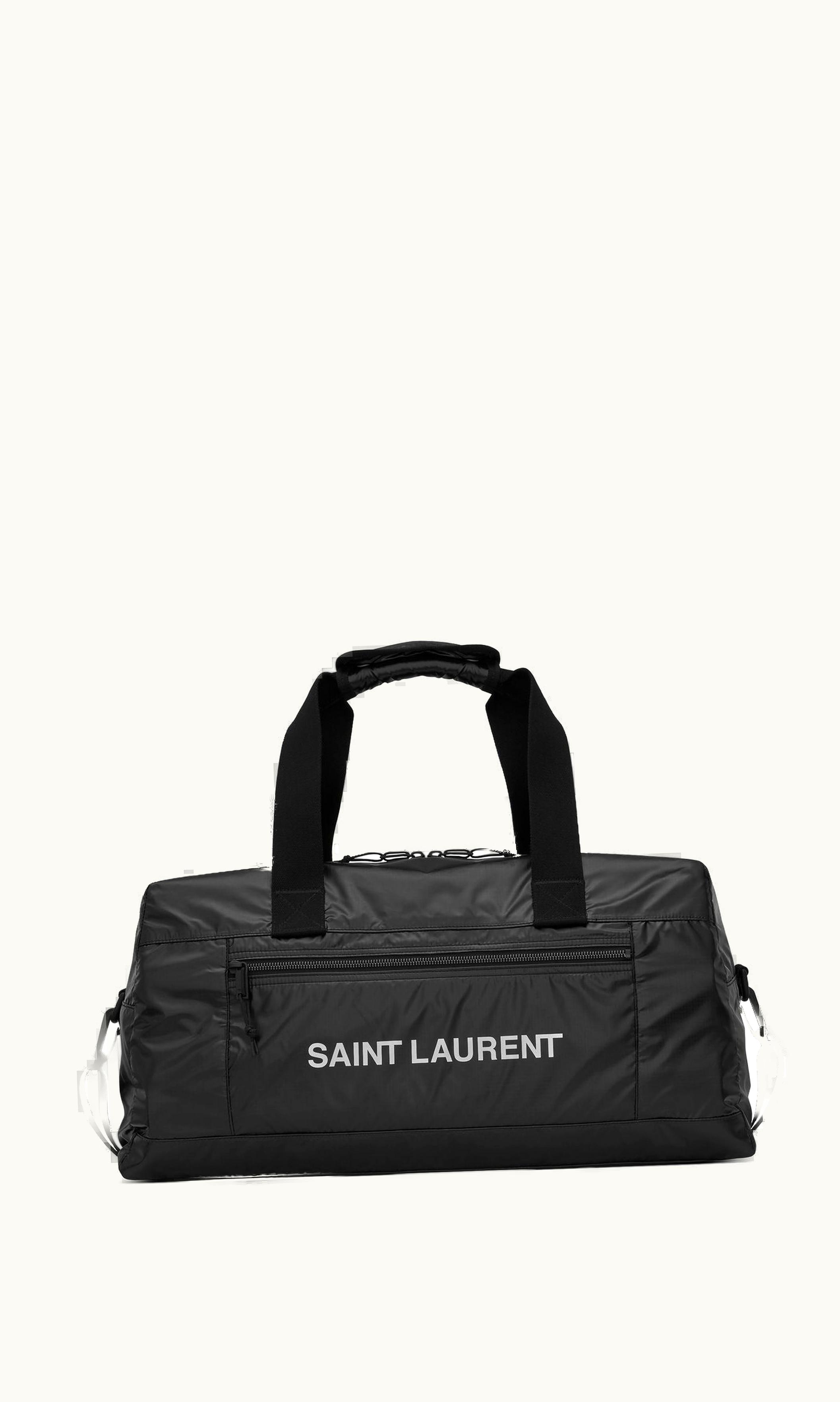 Saint Laurent Saint Laurent Nuxx Duffle In Nylon Black And Platinum