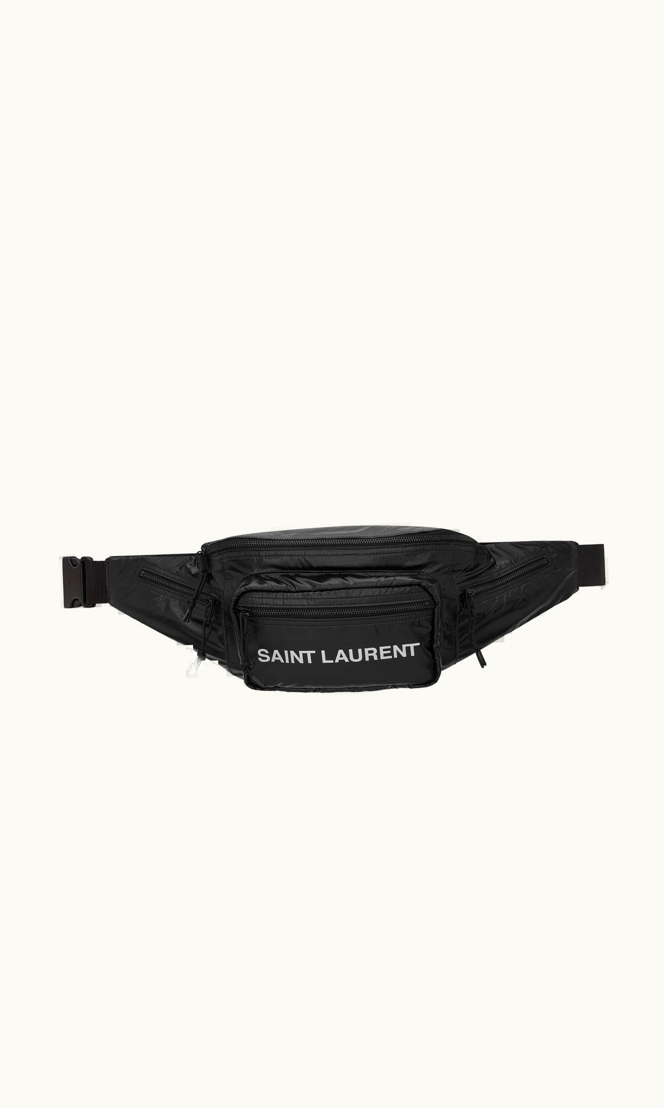 Saint Laurent Saint Laurent Nuxx Crossbody Bag In Nylon Black And Platinum