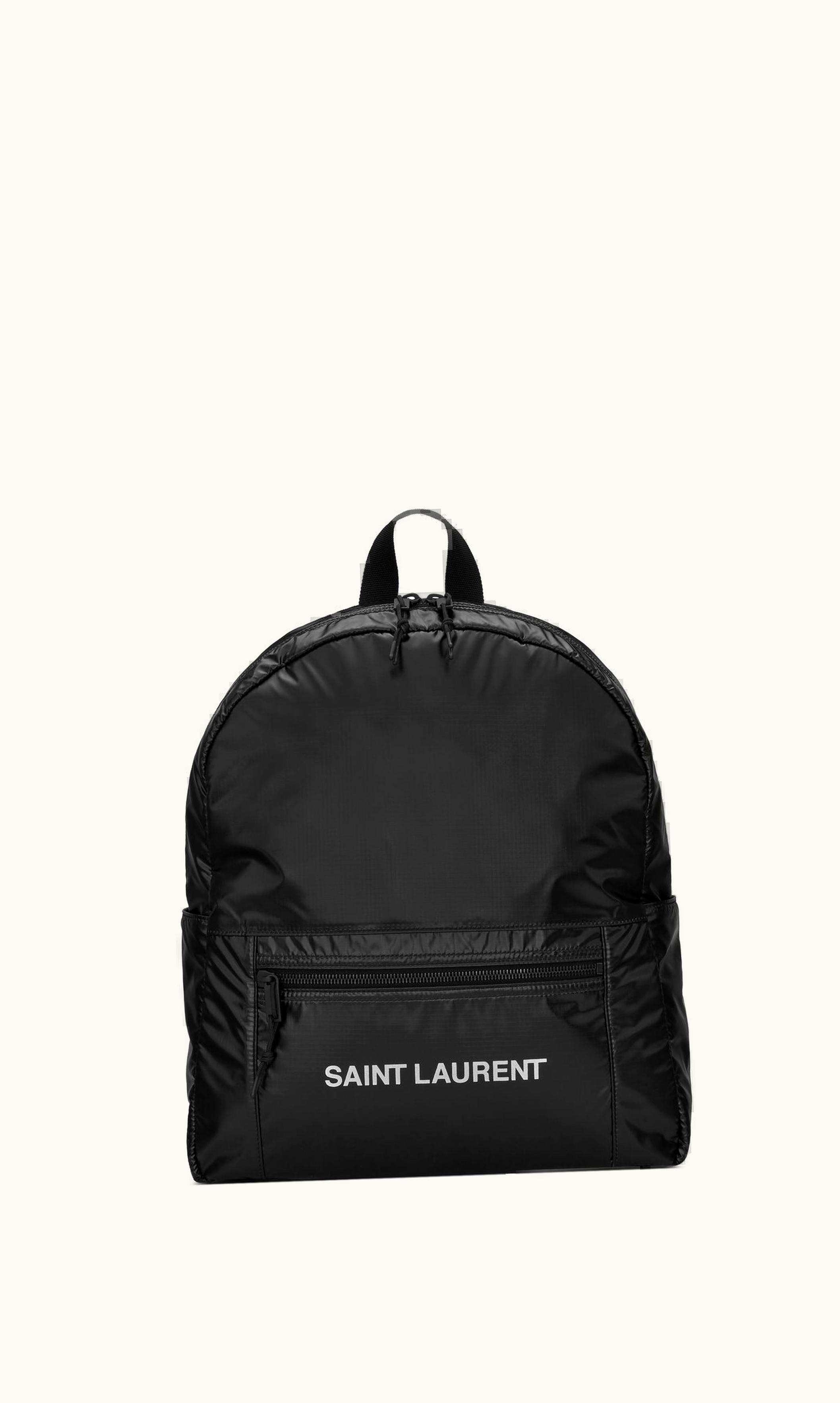 Saint Laurent Saint Laurent Nuxx Backpack In Nylon Silver Black