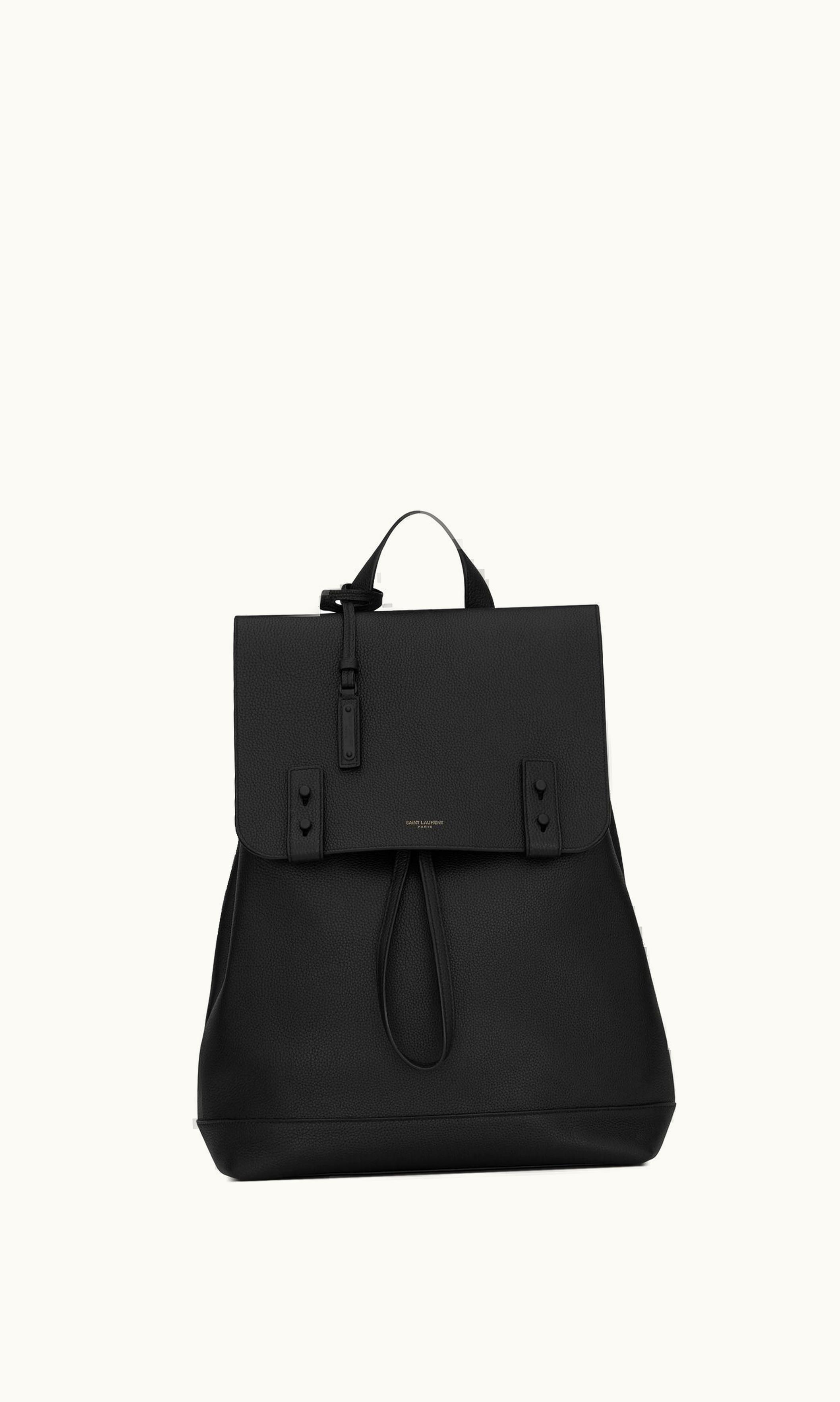 Saint Laurent Saint Laurent Sac De Jour Backpack In Grained Leather Black