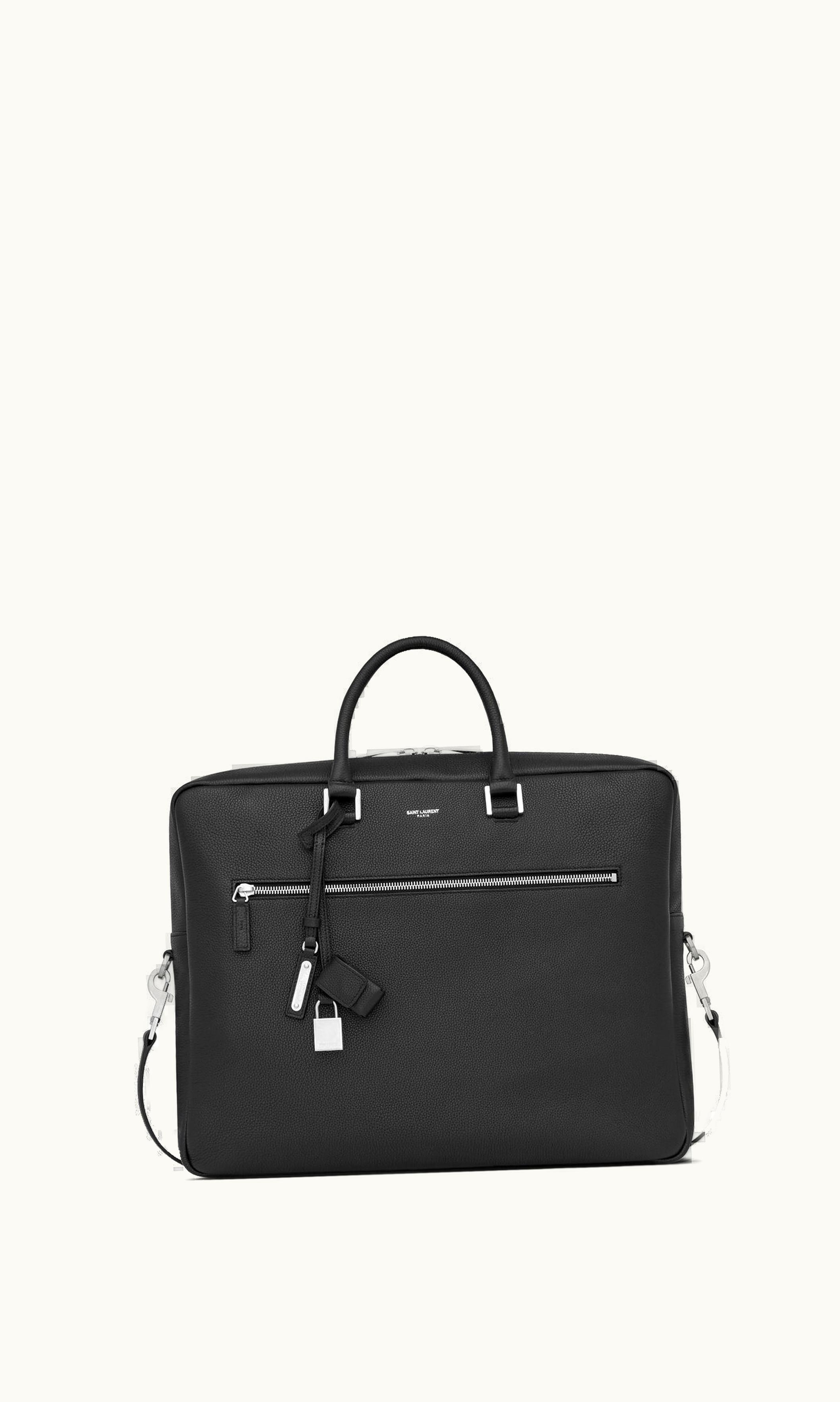 Saint Laurent Saint Laurent Sac De Jour Large Briefcase In Grained Leather Black