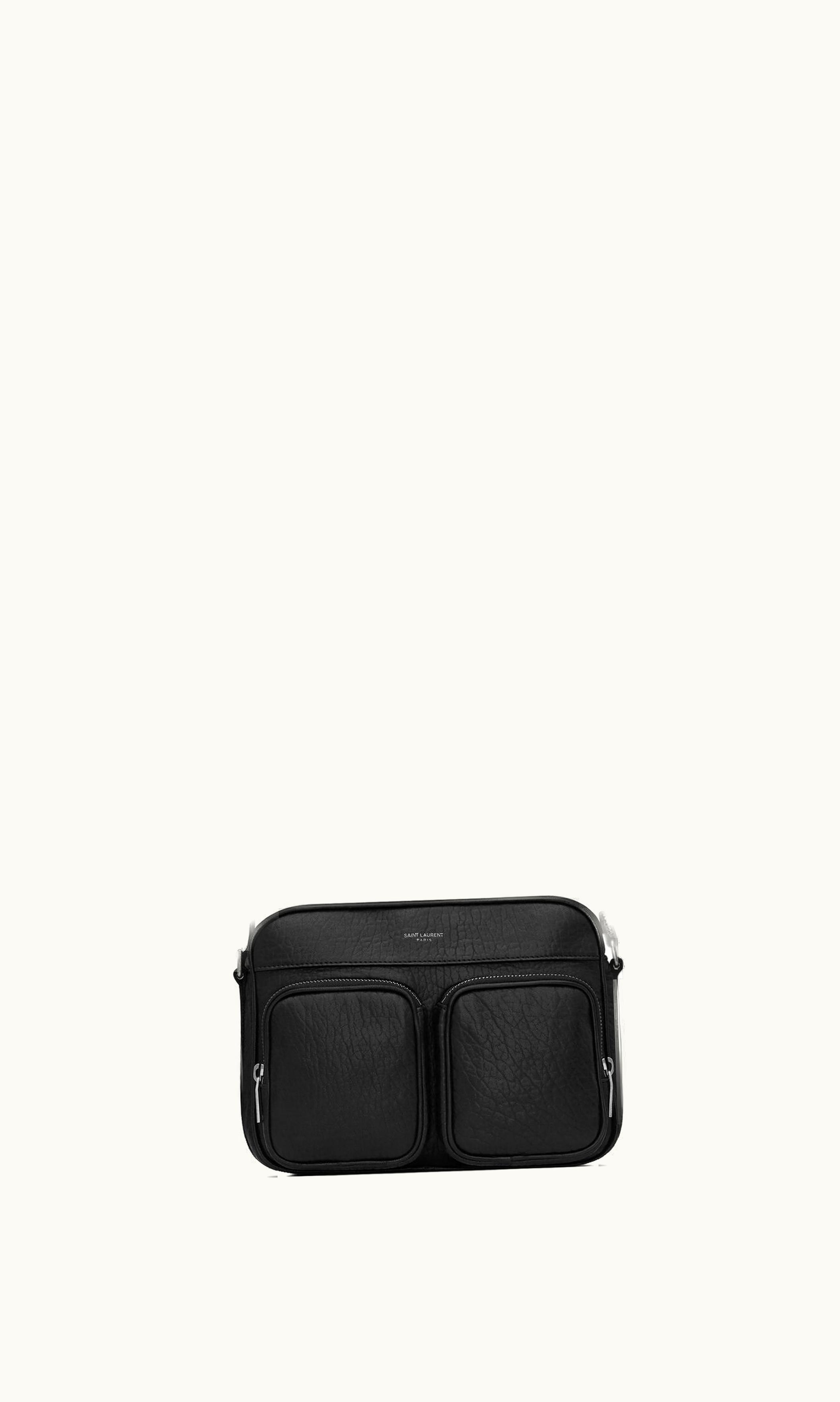 Saint Laurent City Saint Laurent Camera Bag In Grained Leather Black