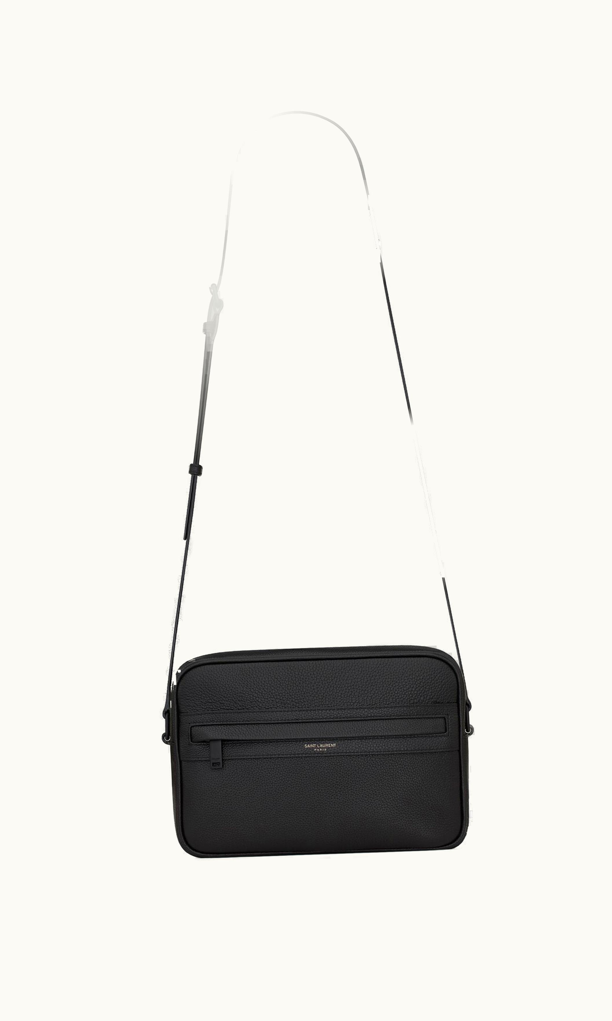 Saint Laurent Saint Laurent Camp Camera Bag In Grained Leather Black