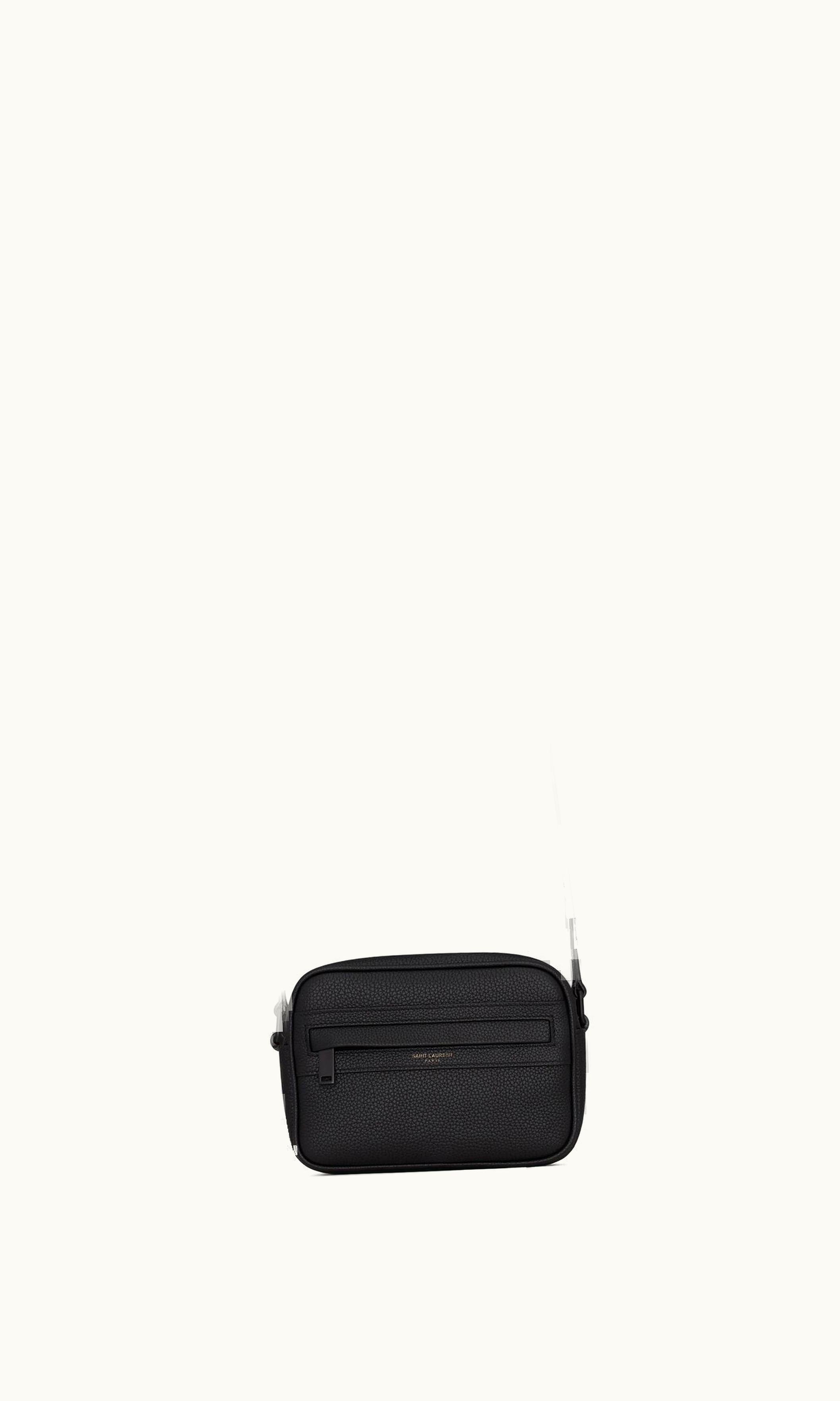 Saint Laurent Saint Laurent Camp Small Camera Bag In Grained Leather Noir