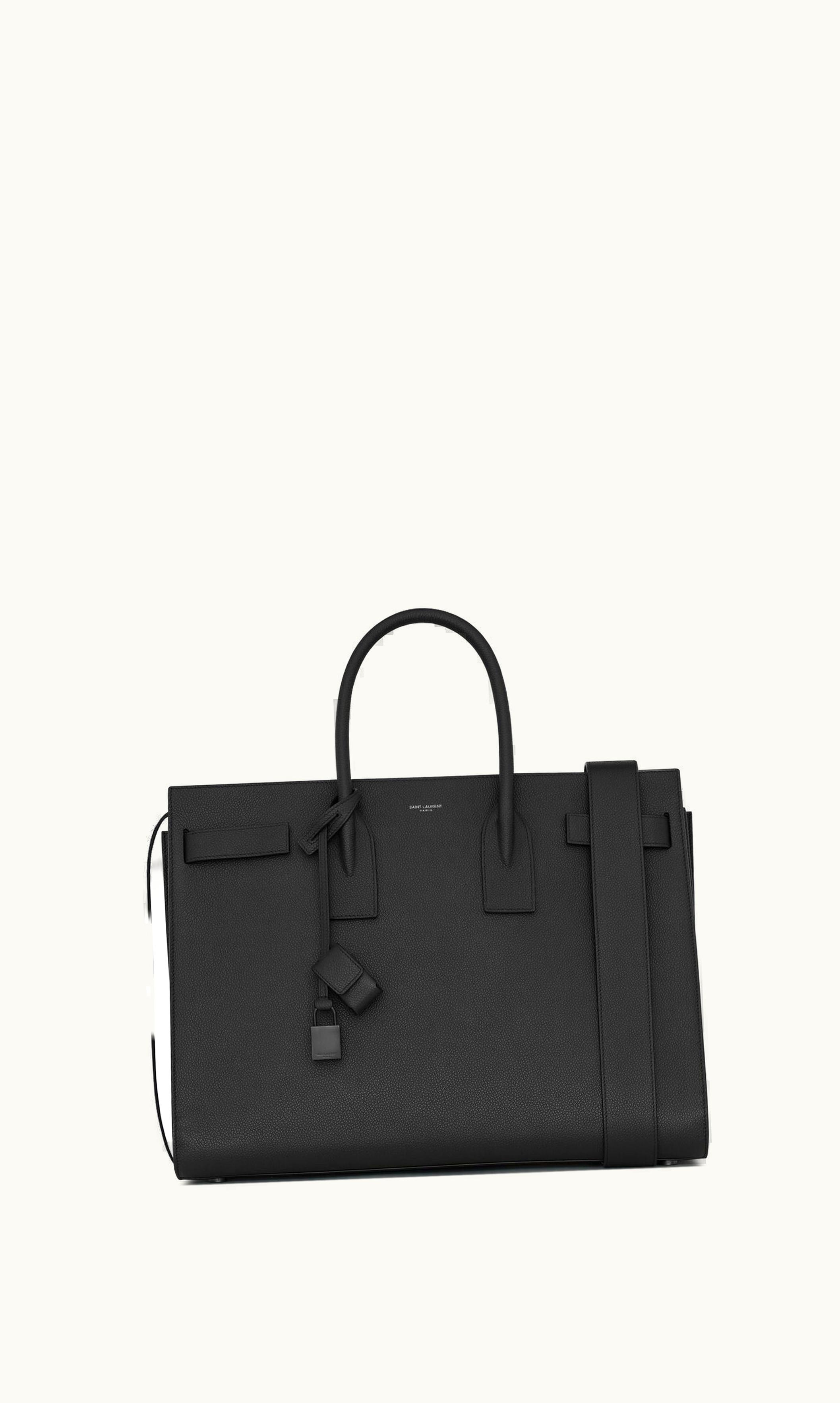 Saint Laurent Saint Laurent Sac De Jour Large In Grained Leather Black BLACK