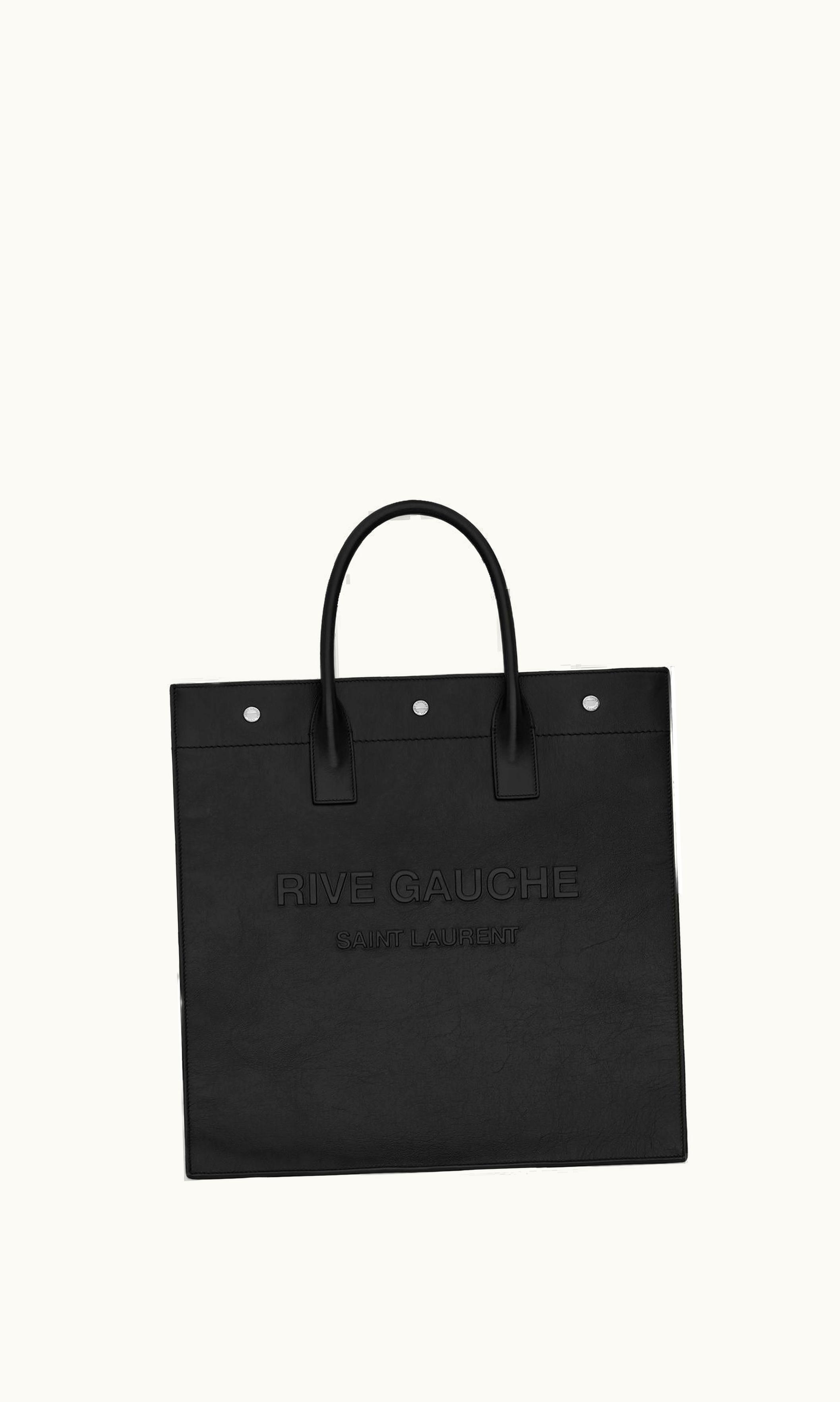 Saint Laurent Saint Laurent Rive Gauche North / South Tote Bag In Smooth Leather Black