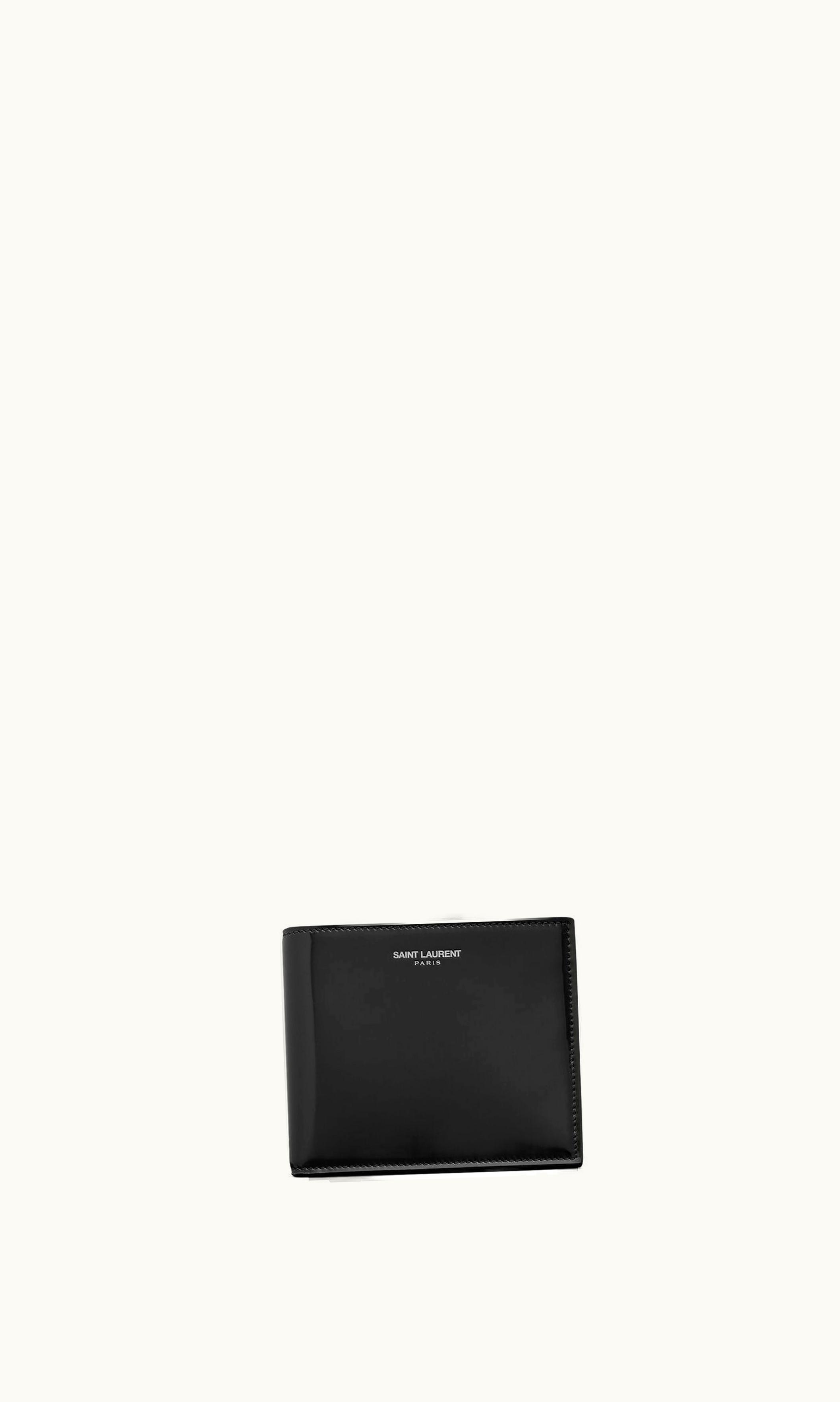 Saint Laurent Saint Laurent Paris East / West Wallet In Brushed Leather Black