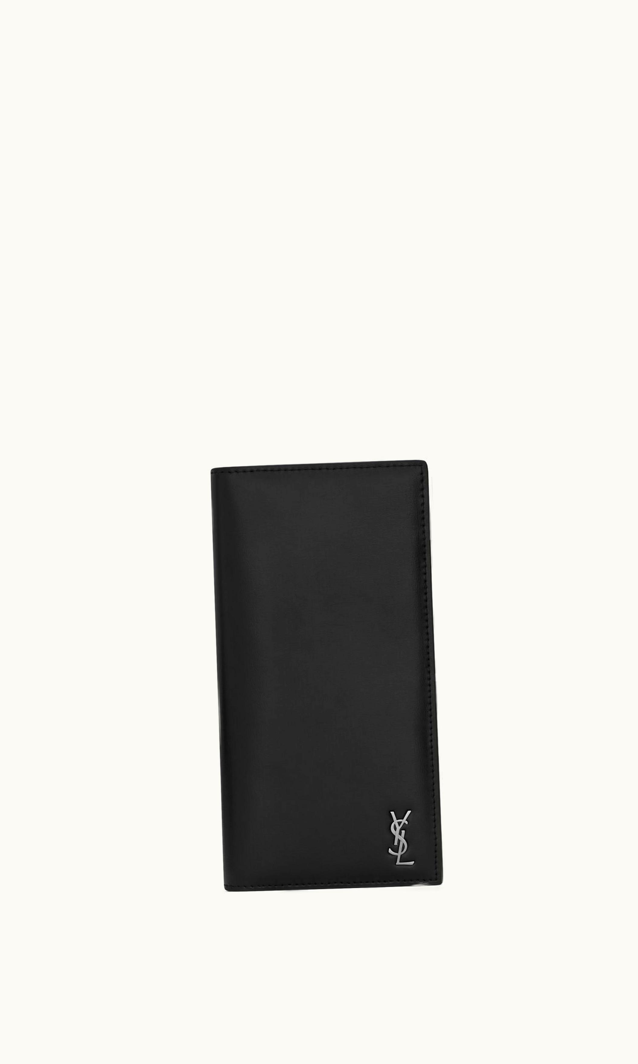 Saint Laurent Saint Laurent Tiny Cassandre Continental Wallet In Matte Leather Black