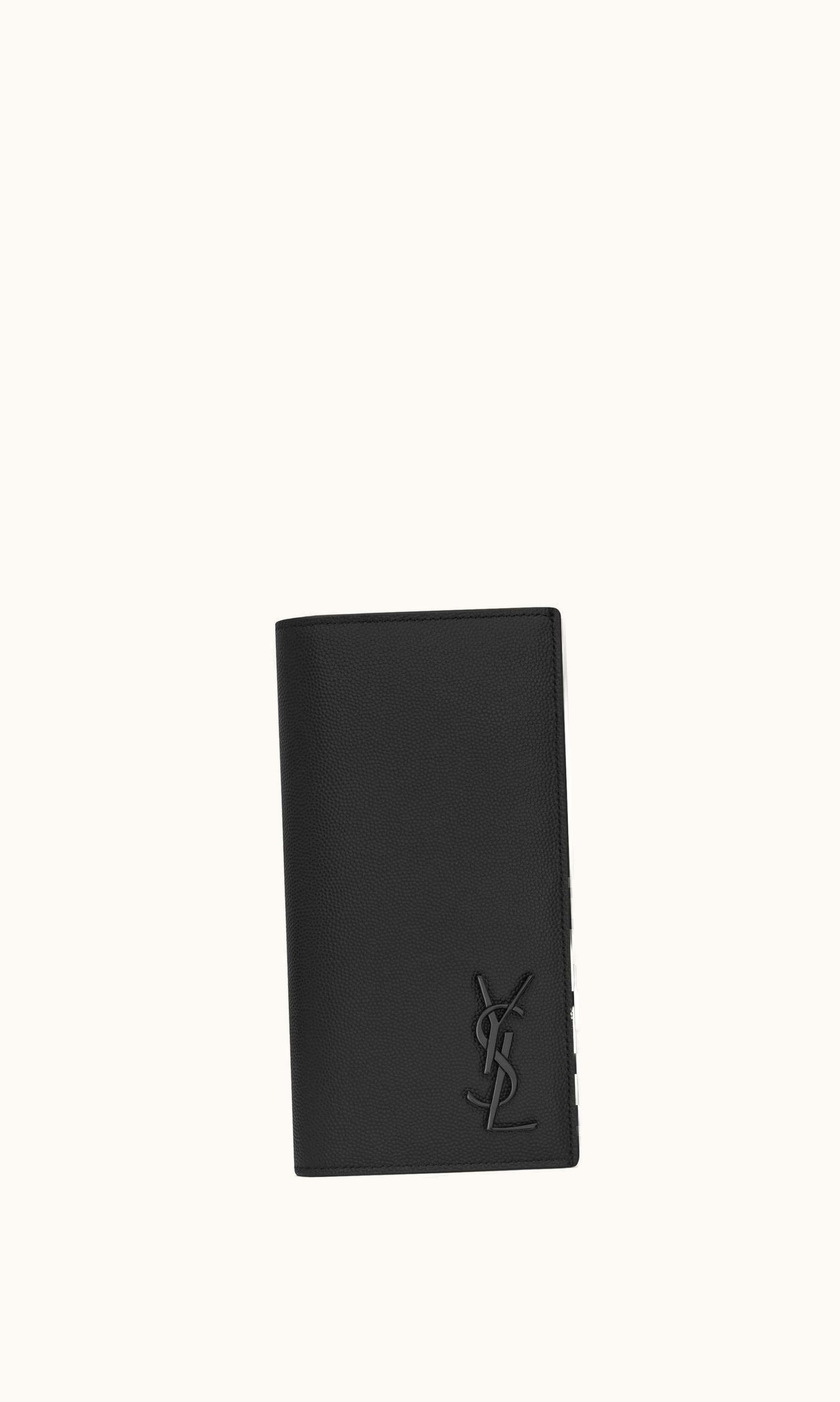 Saint Laurent Saint Laurent Cassandre Continental Wallet In Grain De Poudre Embossed Leather Black