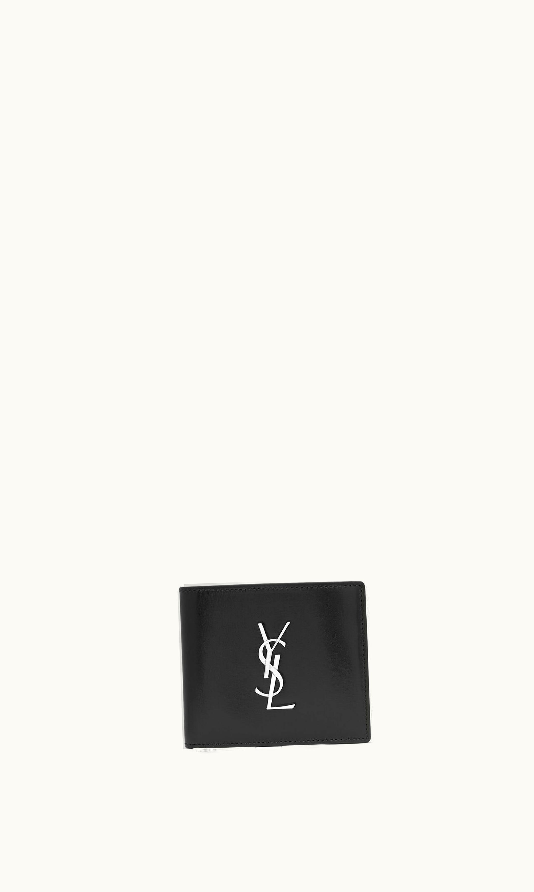 Saint Laurent Saint Laurent Cassandre East / West Wallet In Smooth Leather Black